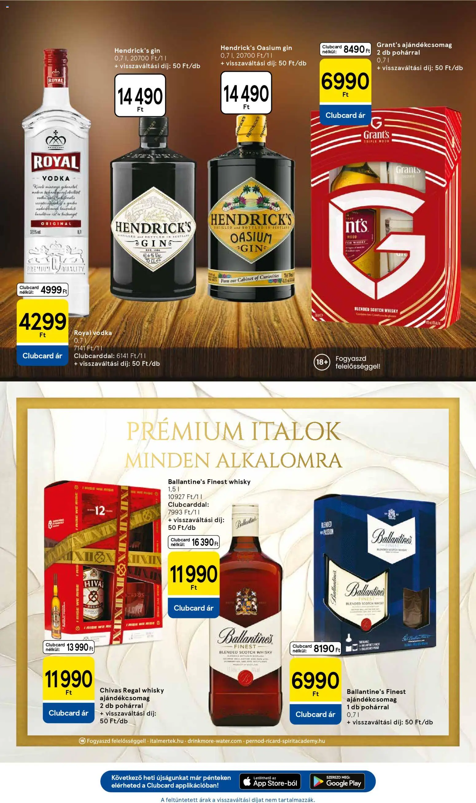 Tesco akciós ujság - amely érvényes a következő dátumtól: 26.03.2026 | Oldal: 27 | Termékek: Gin, Vodka, Whisky