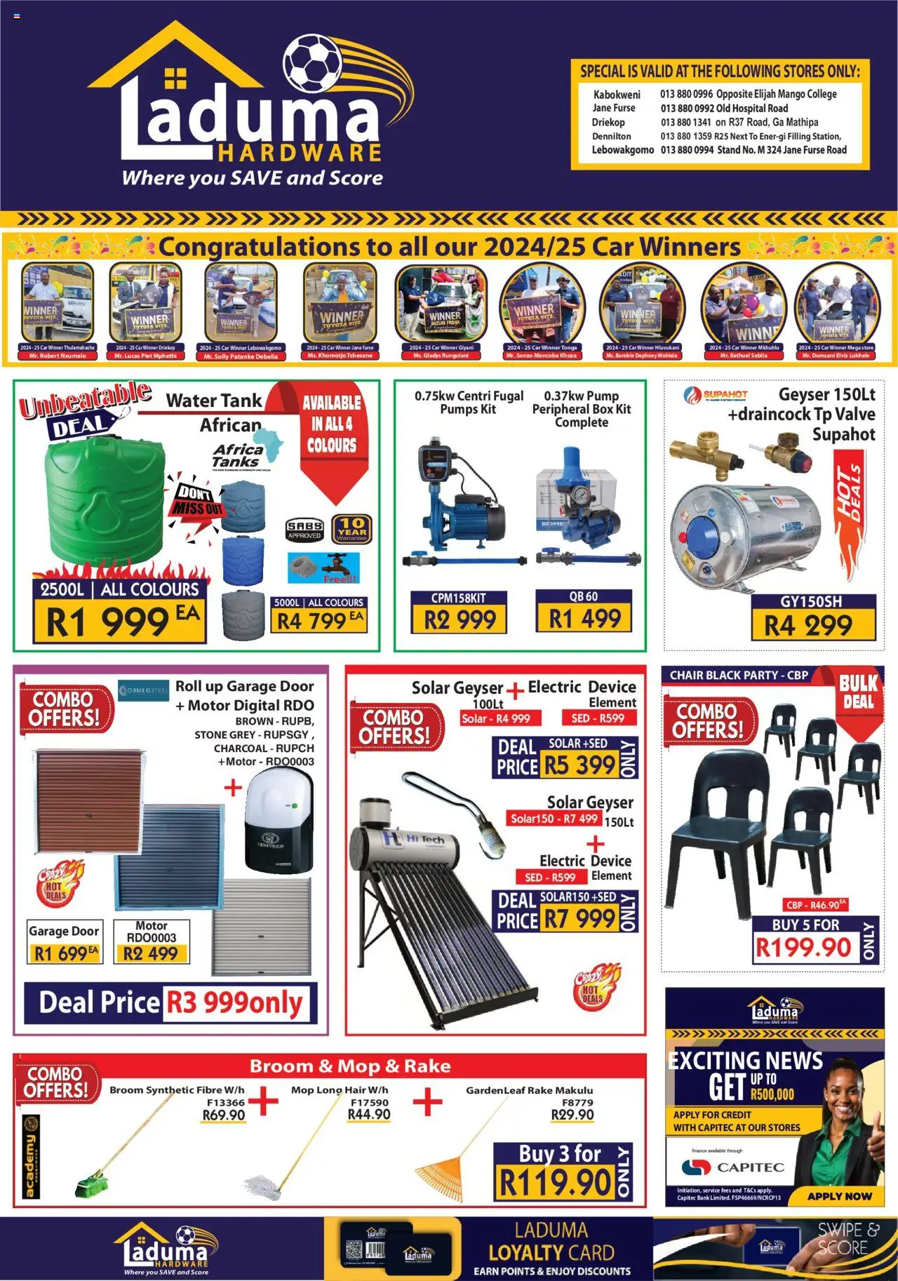 Laduma Hardware The Exciting Special Group A │ valid from 14.07.2025 | Page: 1 | Products: Pumps, Chair, Box, Mango