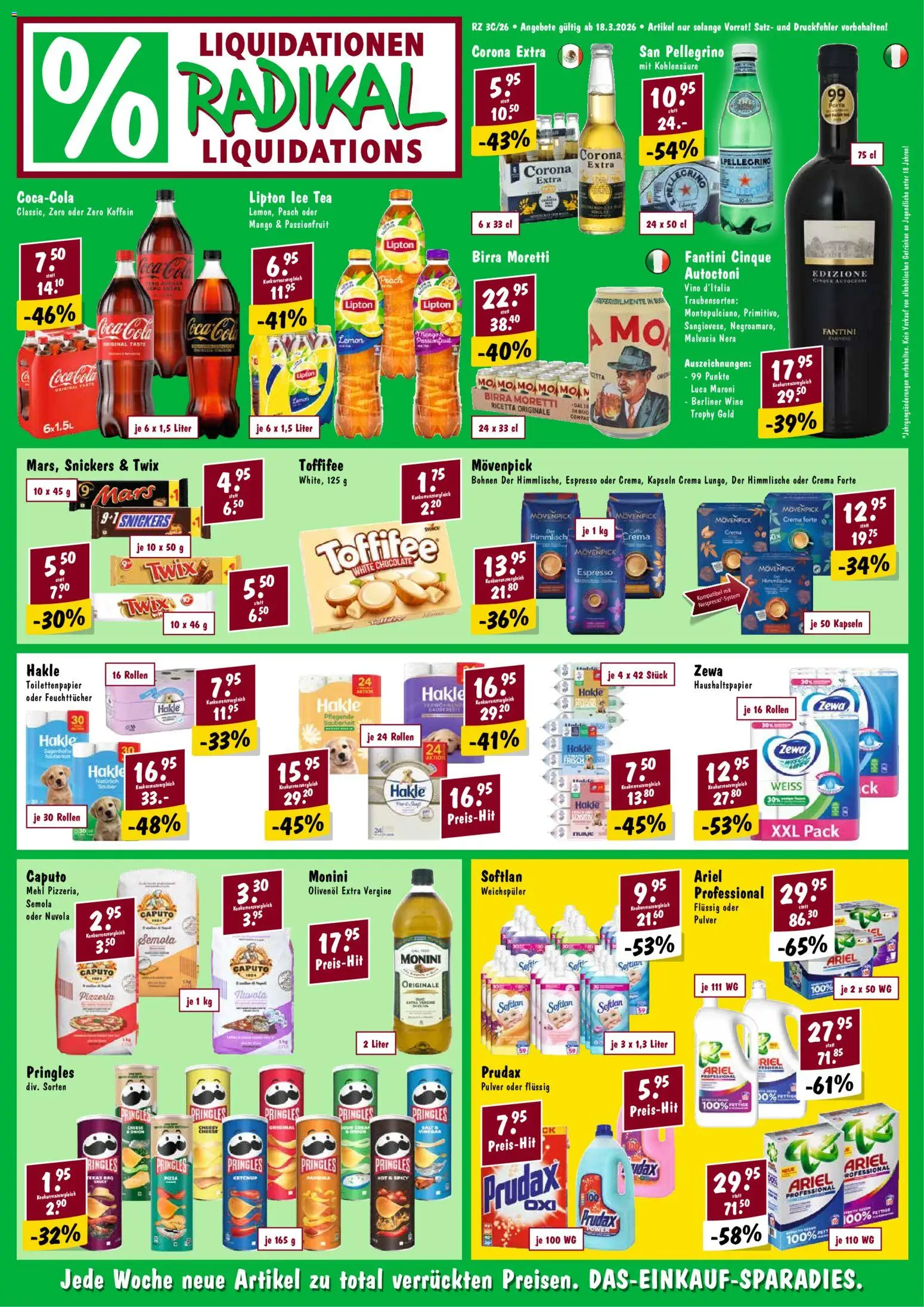 Radikal aktionen – gültig ab 18.03.2026 | Seite: 1 | Produkte: Pulver, Mars, Twix, Ketchup