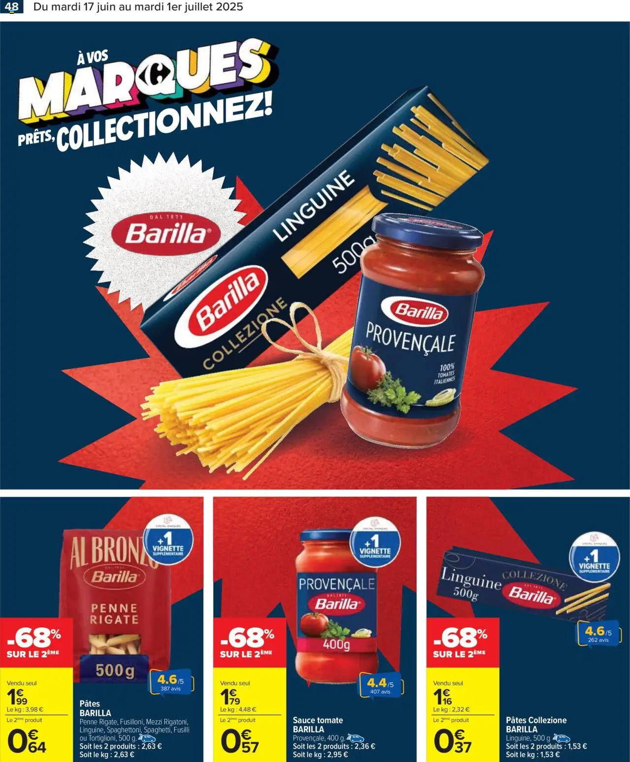  | Page: 50 | Produits: Fusilli, Tomates, Pâtes