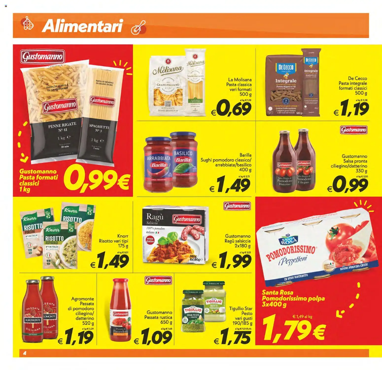 Volantino SuperConveniente del 28.04.2026 | Pagina: 4 | Prodotti: Pomodoro, Salsiccia, Ragú, Ricotta