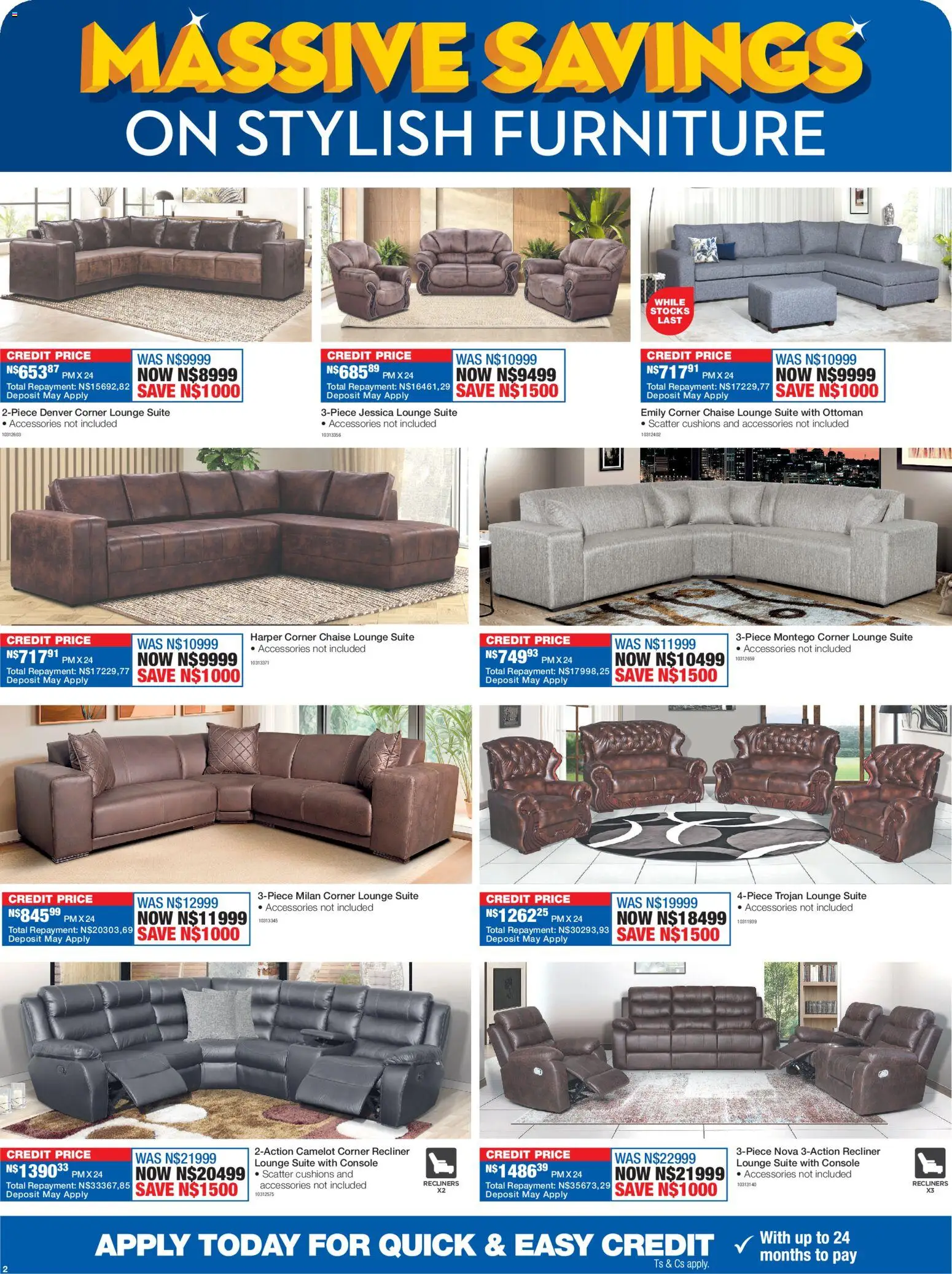 New OK Furniture catalogue – valid from 16.02.2026 | Page: 2 | Products: Lounge suite, Ottoman, Chaise