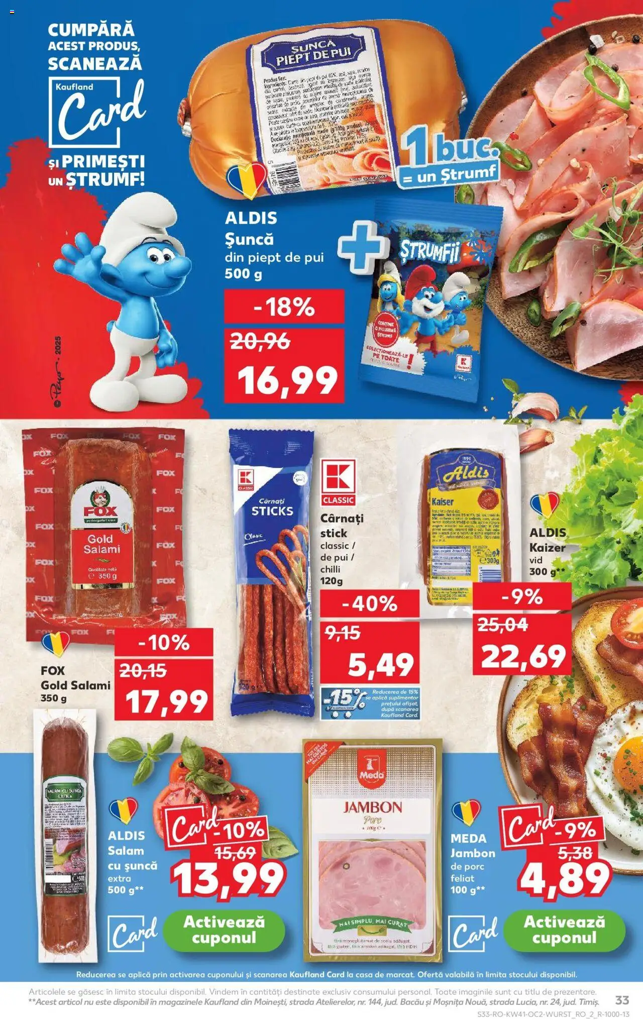 Noul catalog Kaufland – valabil de la 08.10.2025 | Pagină: 33 | Produse: Chilli, Hacıyatmaz Kedi Oyuncağı, Salam, Cârnați