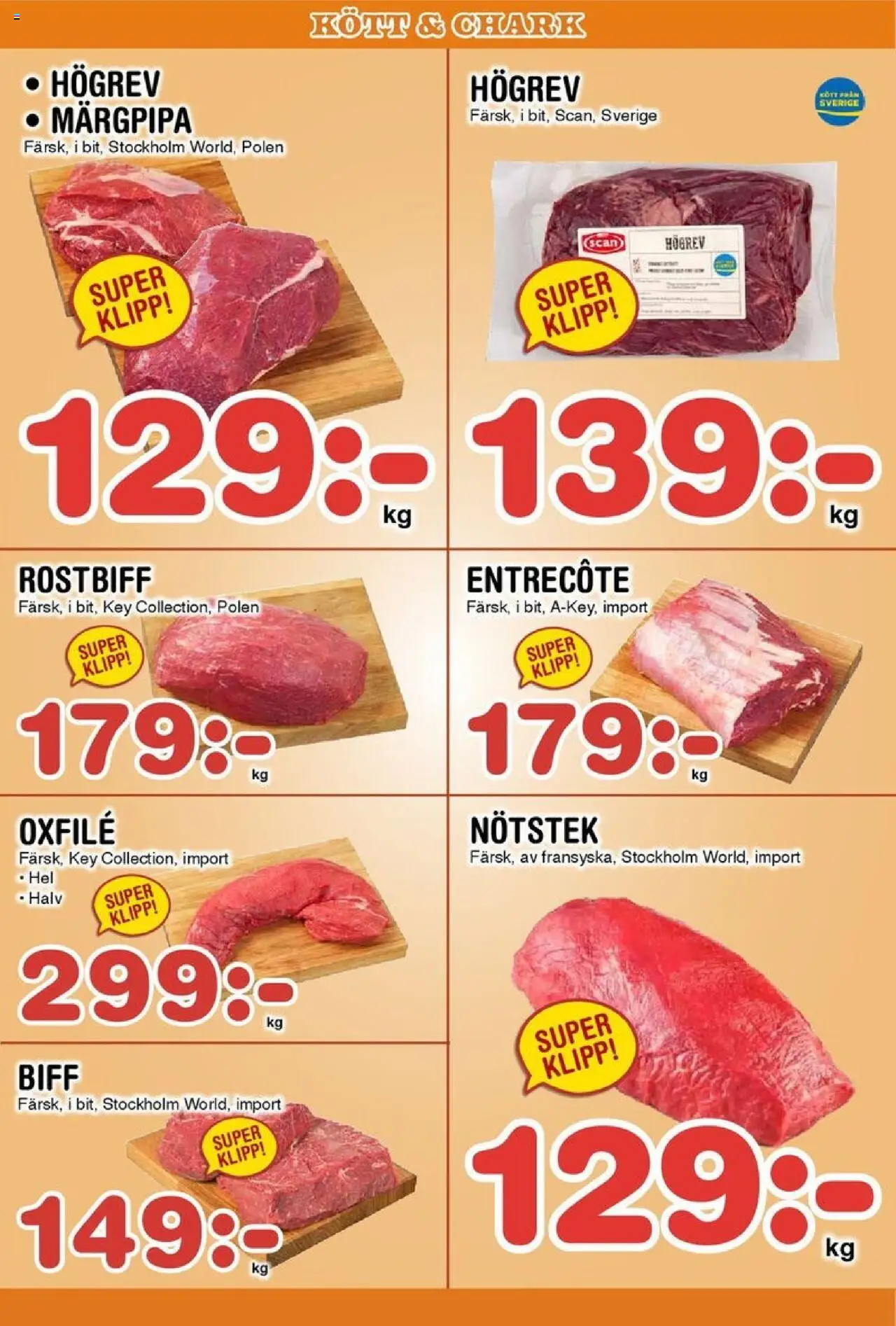Nya Pulsen reklamblad aktuell från 13.10.2025 | Sida: 3 | Produkter: Entrecote, Oxfilé