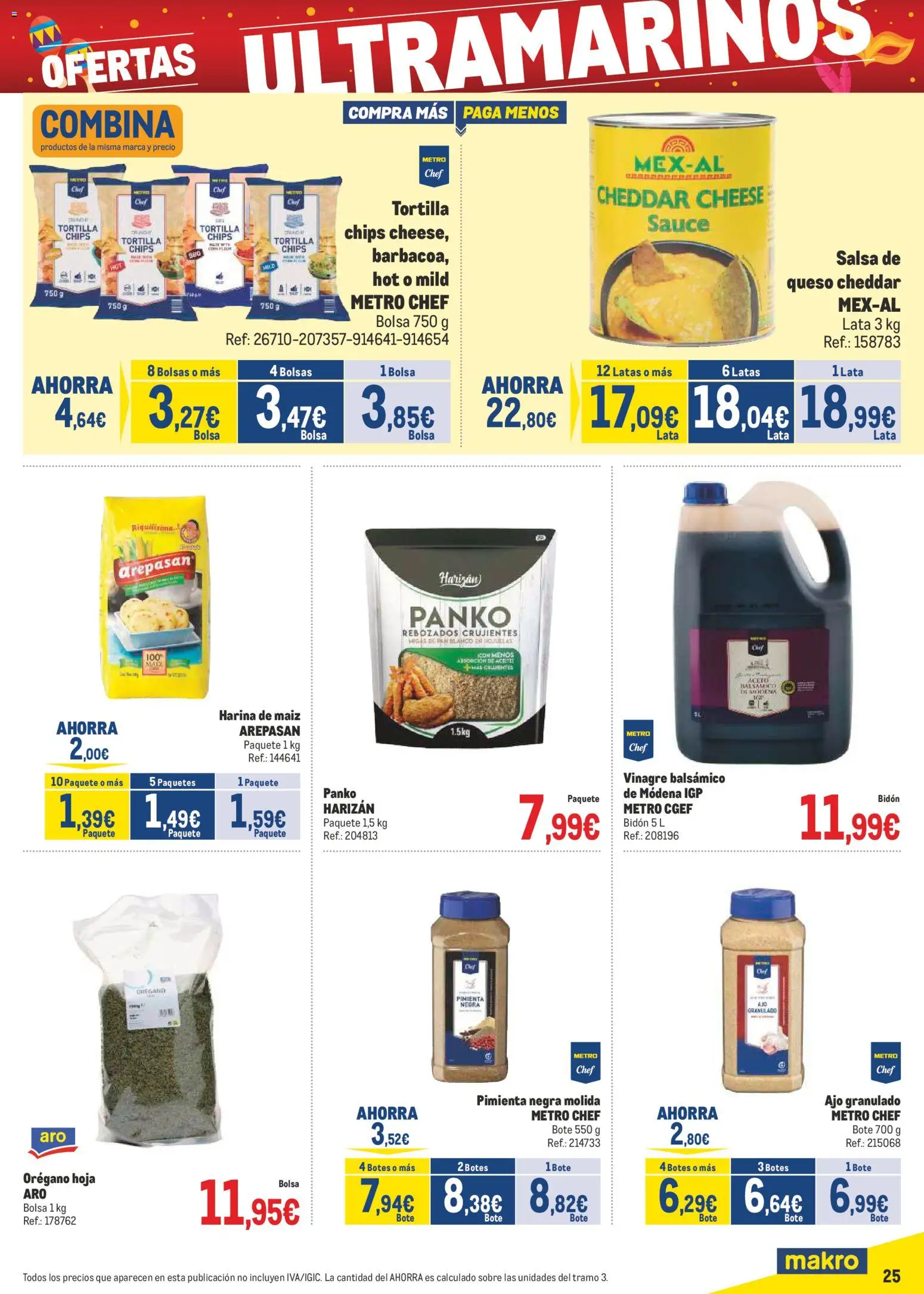 Makro - Precios Canarias │ válido desde el 02.02.2026 | Página: 25 | Productos: Queso, Aceite, Pan, Bolsa