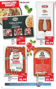Catalog Kaufland - Bucureşti – valabil de la 16.07.2025 | Pagină: 36 | Produse: Masaüstü kılıfı, Salam, Șuncă, Condimente