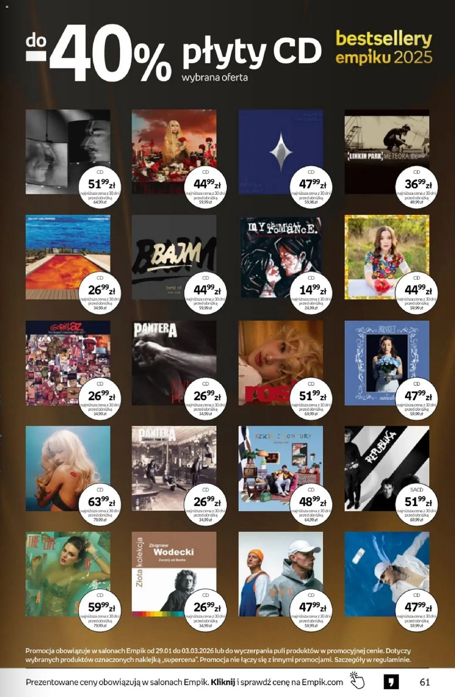 Empik promocje od 25.02.2026 | Strona: 61 | Produkty: Plyty