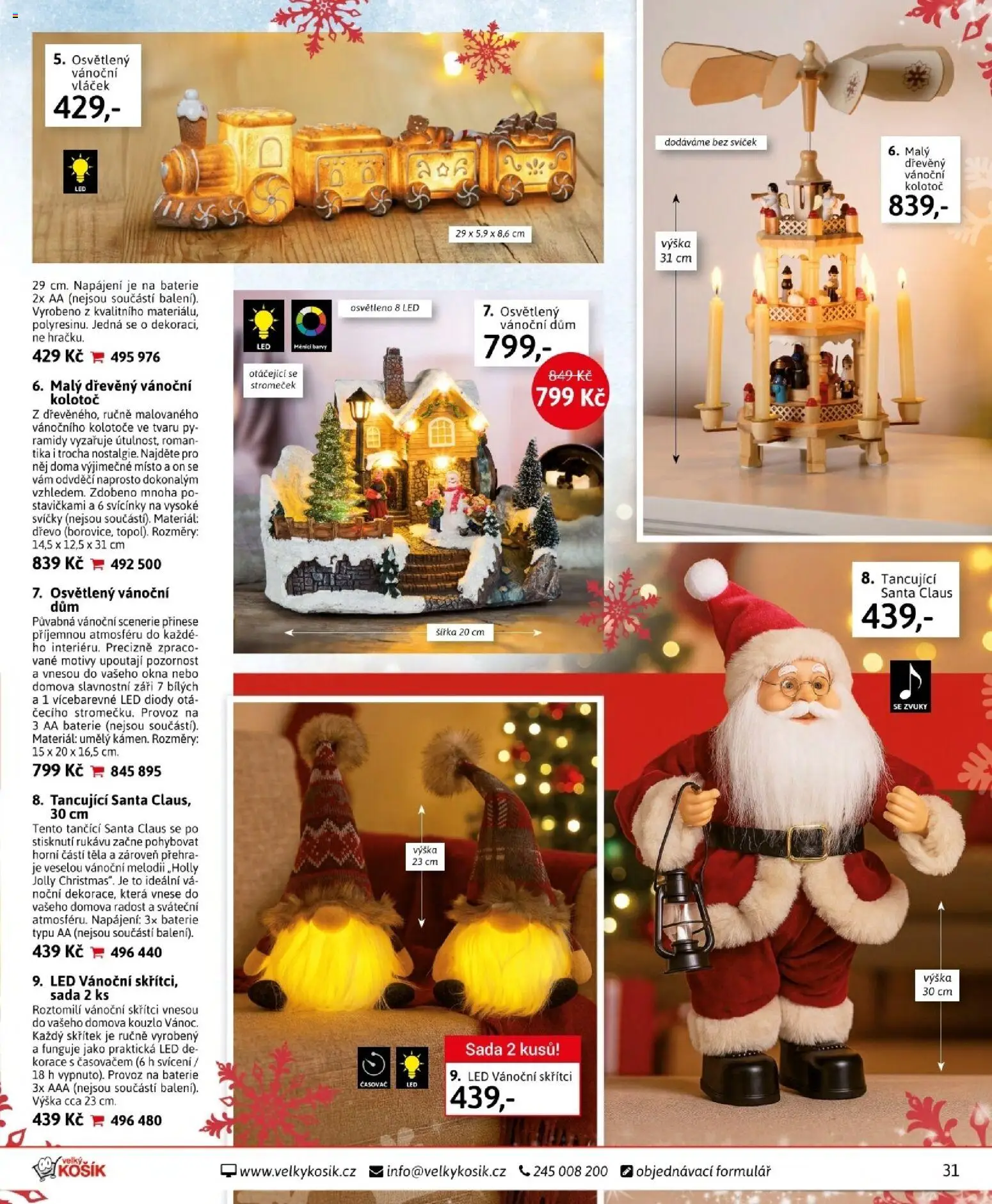 Velký Košík katalog prosinec 2025 od 01.12.2025 | Strana: 31 | Produkty: Vánoční skřítci, Svíčky, Časovač, Baterie