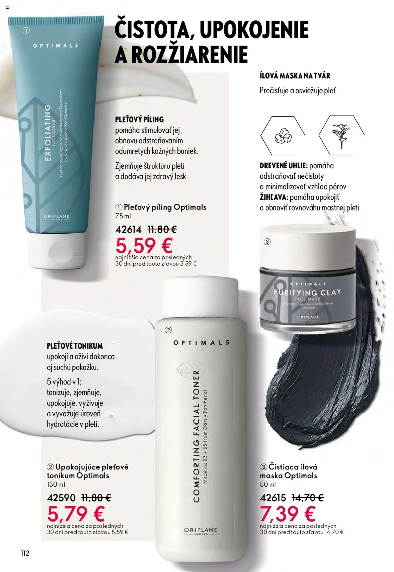 Nové Oriflame akcie – leták je platný od 12.11.2025 | Strana: 112 | Produkty: Maska, Drevené uhlie, Toner