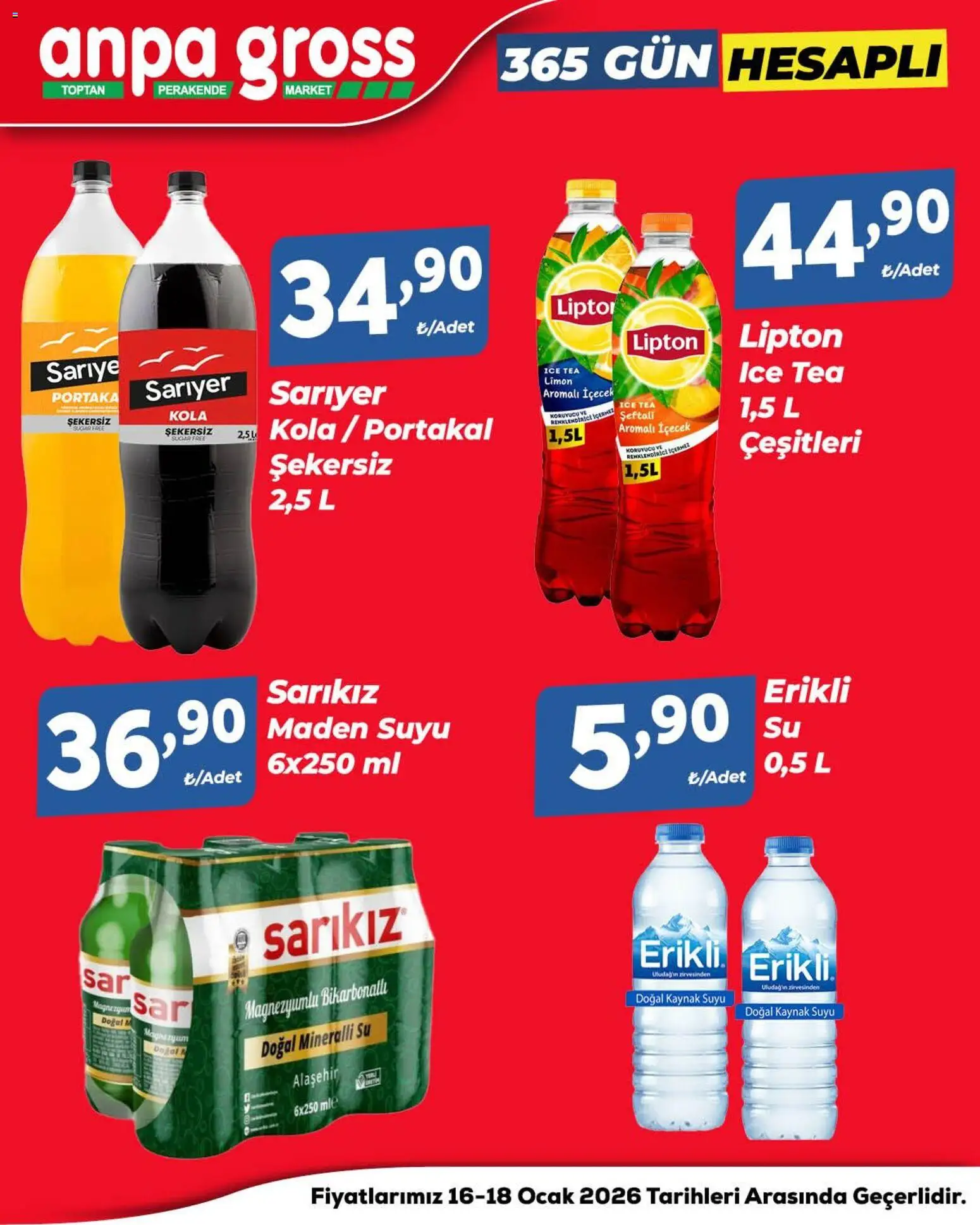 Anpa Gross Hafta Sonu Fırsatları - 16.01.2026 tarihinden itibaren geçerlidir | Sayfa: 7 | Ürünler: Portakal, Su, Limon, Maden suyu