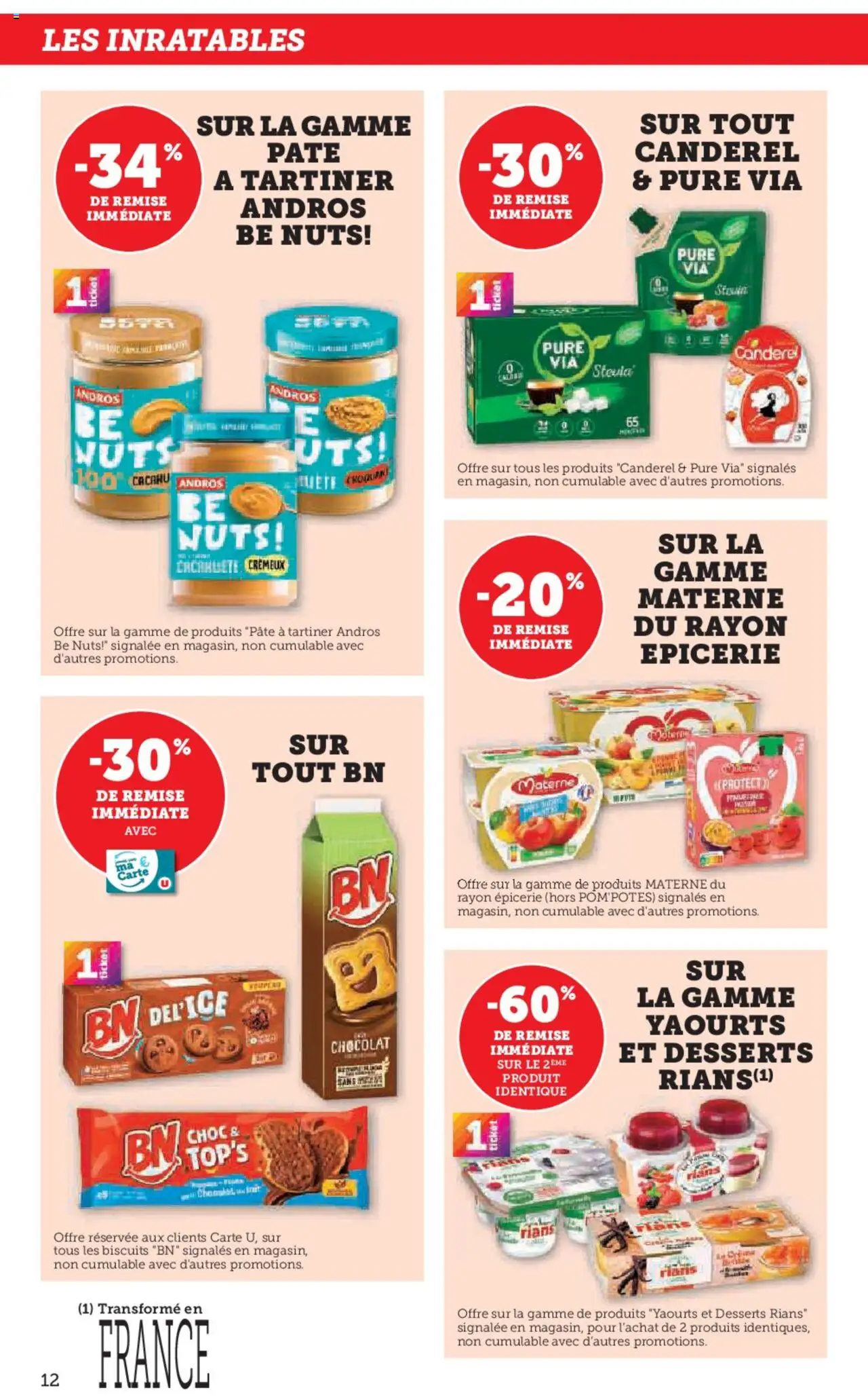  | Page: 12 | Produits: Yaourts, Pom'potes, Pâte à tartiner, Chocolat