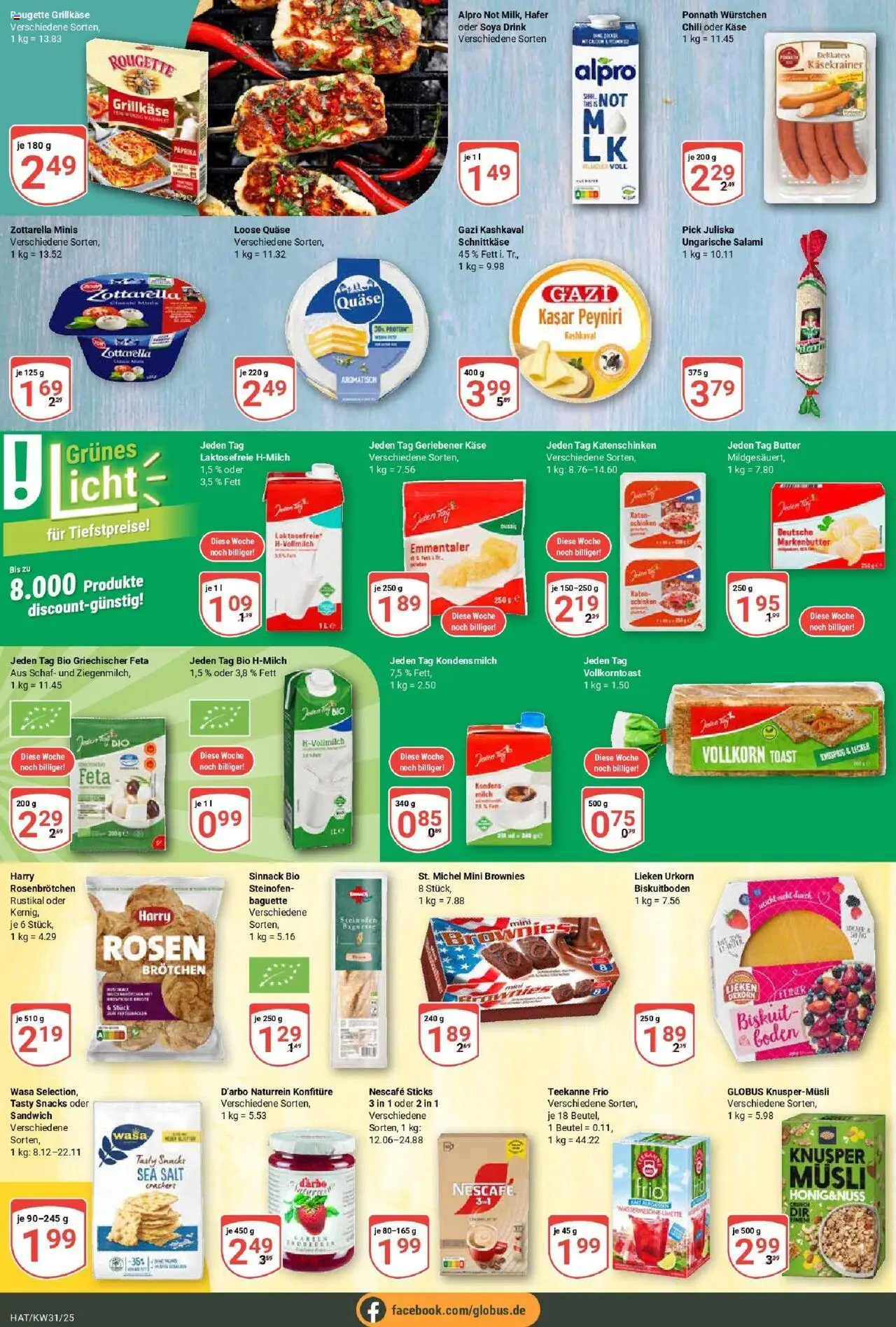 Globus prospekt Hattersheim	 - gültig ab dem 28.07.2025 | Seite: 11 | Produkte: Käse, Baguette, Käsekrainer, Teekanne