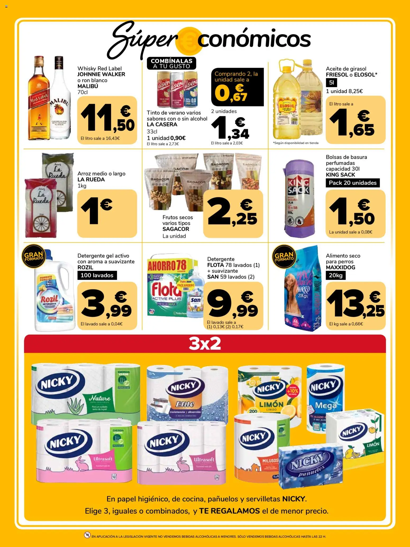 Supeco folleto │ válido desde el 31.03.2026 | Página: 3 | Productos: Detergente, Ron, Aceite, Frutos secos