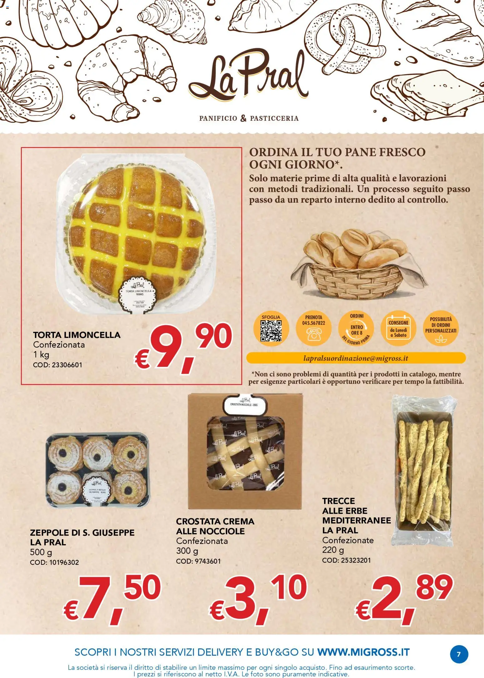 Volantino Migross del 12.03.2026 | Pagina: 7 | Prodotti: Crema, Pane, Nocciole, Torta