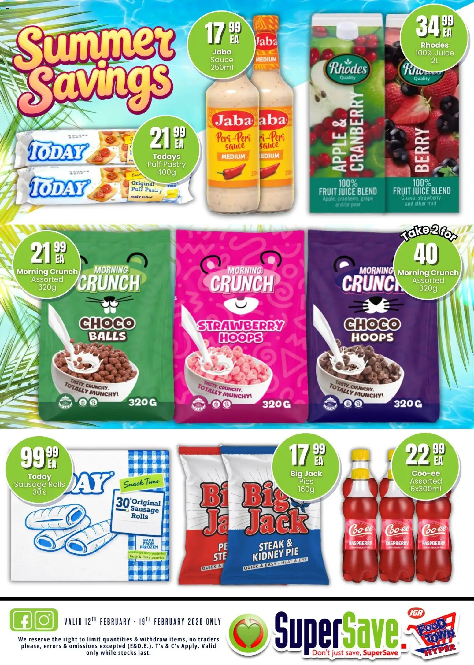New Super Save catalogue – valid from 12.02.2026 | Page: 17 | Products: Steak, Juice, Fruit, Sausage