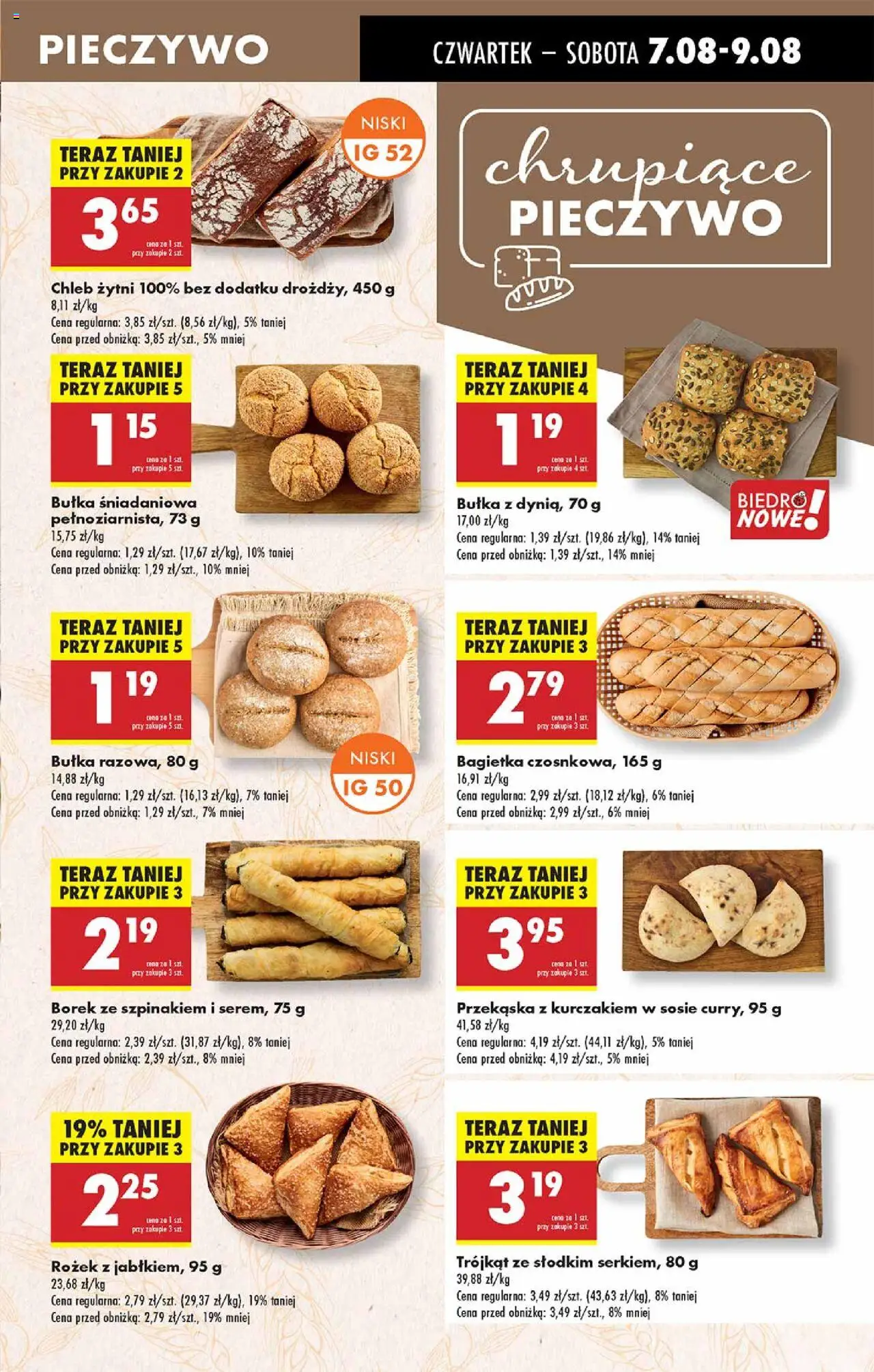 Biedronka gazetka - Oferta W tym tygodniu od 07.08.2025 | Strona: 23 | Produkty: Pieczywo, Curry, Bagietka, Chleb