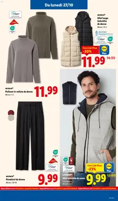 Anteprima del volantino Pantaloni da donna, Pantaloni da donna, Misure: 38-46 valido a partire dal 27.10.2025 | Pagina: 39 | Prodotti: Pantaloni, Gilet