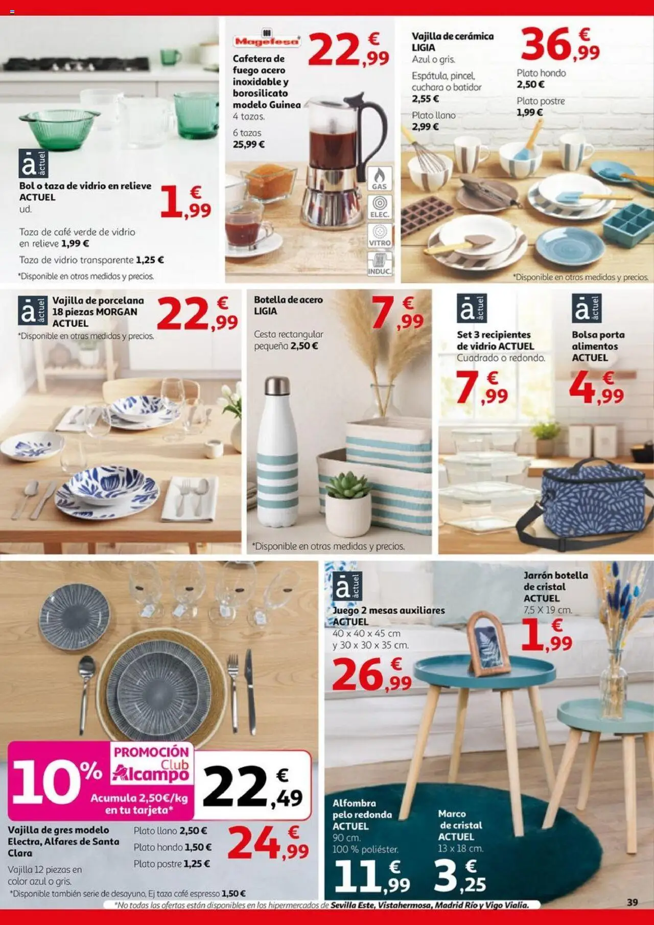 Alcampo - HG Madrid Unificado │ válido desde el 09.10.2025 | Página: 39 | Productos: Bolsa, Marco, Cafetera, Cesta