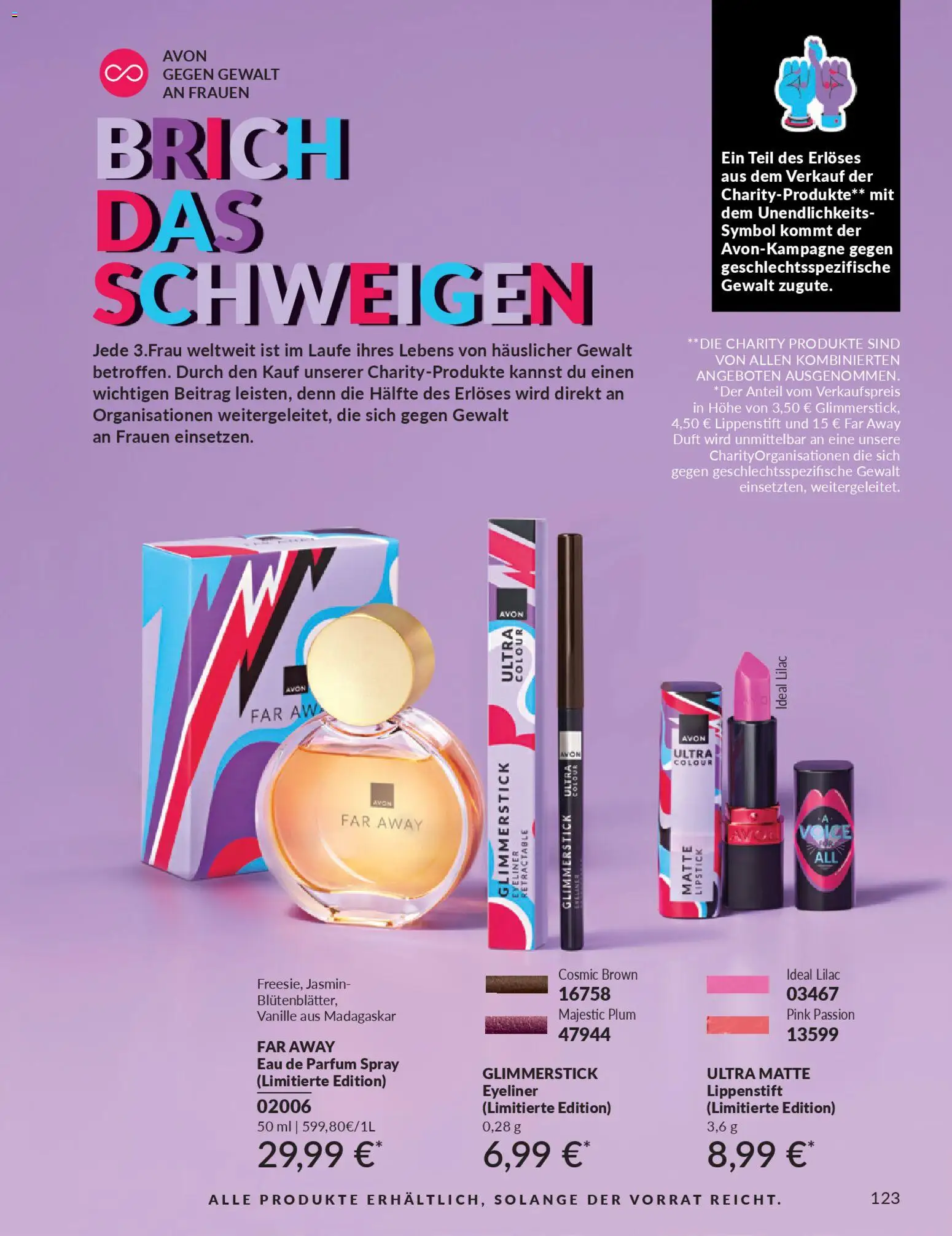 AVON Katalog März 2026 – gültig ab 01.03.2026 | Seite: 125 | Produkte: Parfüm, Eyeliner, Lippenstift, Eau de Parfum