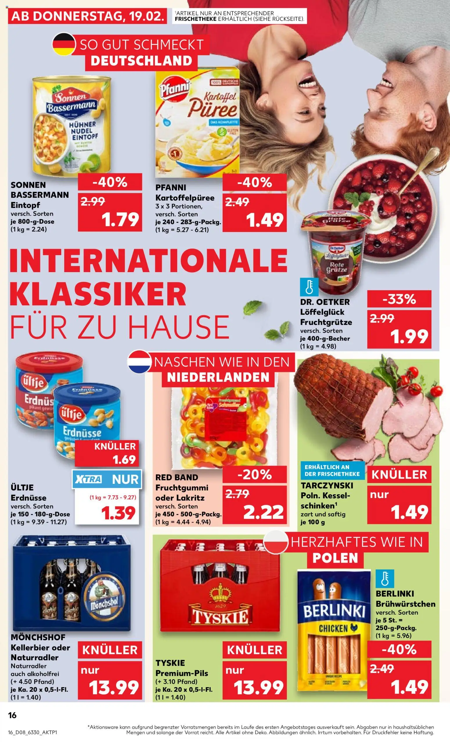 Kaufland prospekt Kiel	 – gültig ab 22.02.2026 | Seite: 16 | Produkte: Monchshof, Ultje erdnusse, Erdnüsse, Tyskie