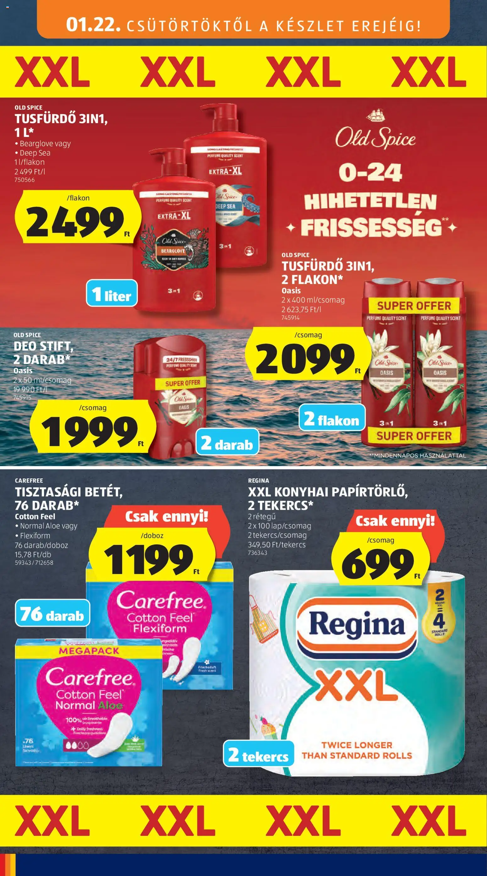 Aldi akciós ujság - amely érvényes a következő dátumtól: 22.01.2026 | Oldal: 10 | Termékek: Old spice, Tusfürdő