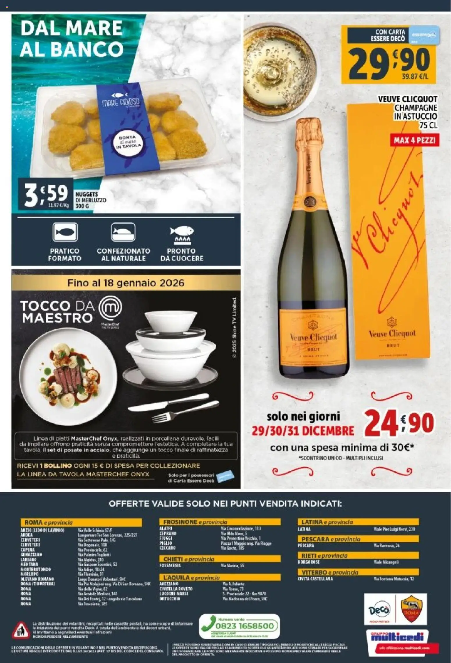 Volantino Decò del 29.12.2025 | Pagina: 24 | Prodotti: Posate, Champagne, TV, Astuccio