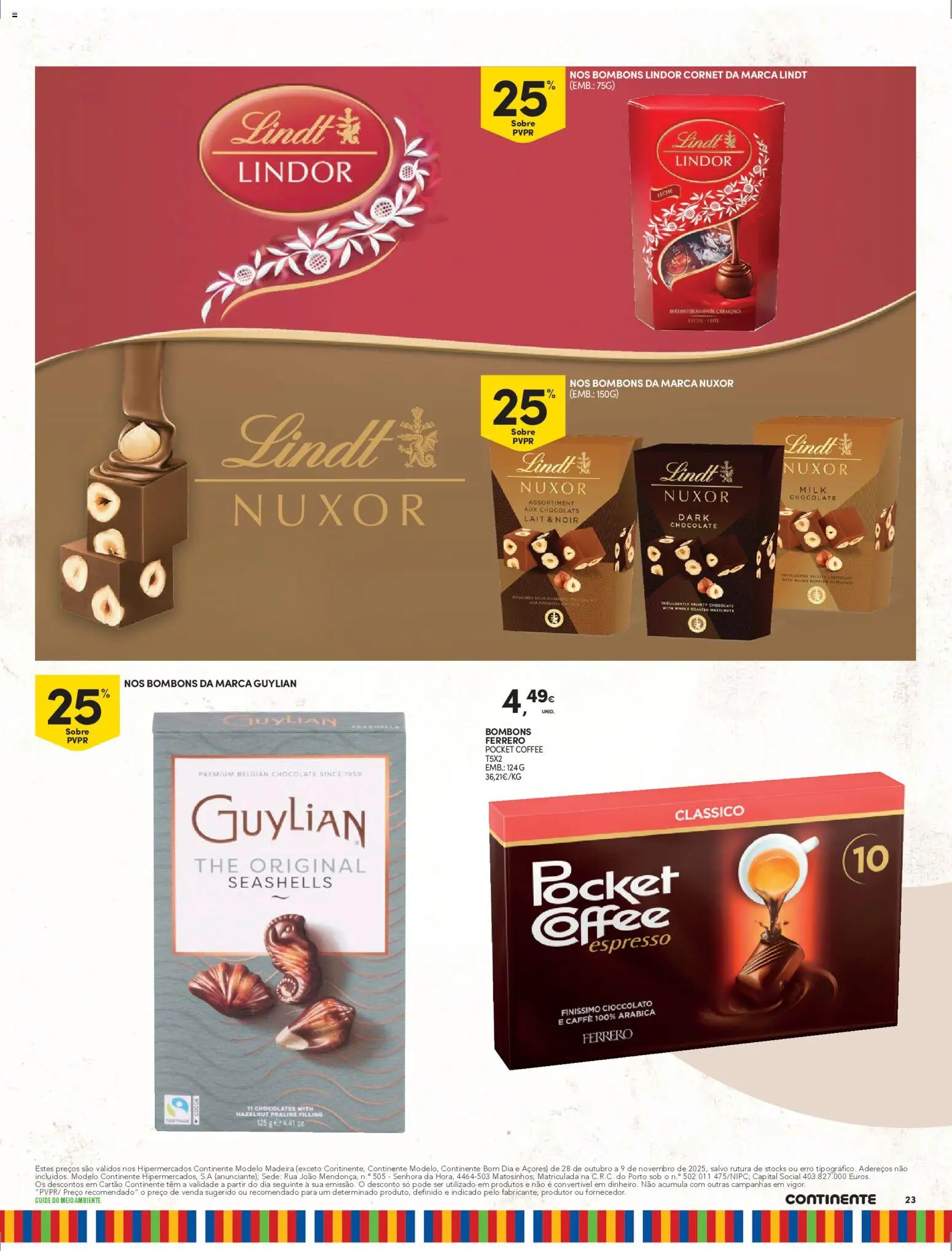 Continente - Madeira: Folheto Semanal │ válido de 28.10.2025 | Página: 23 | Produtos: Chocolates, Leite, Chocolate