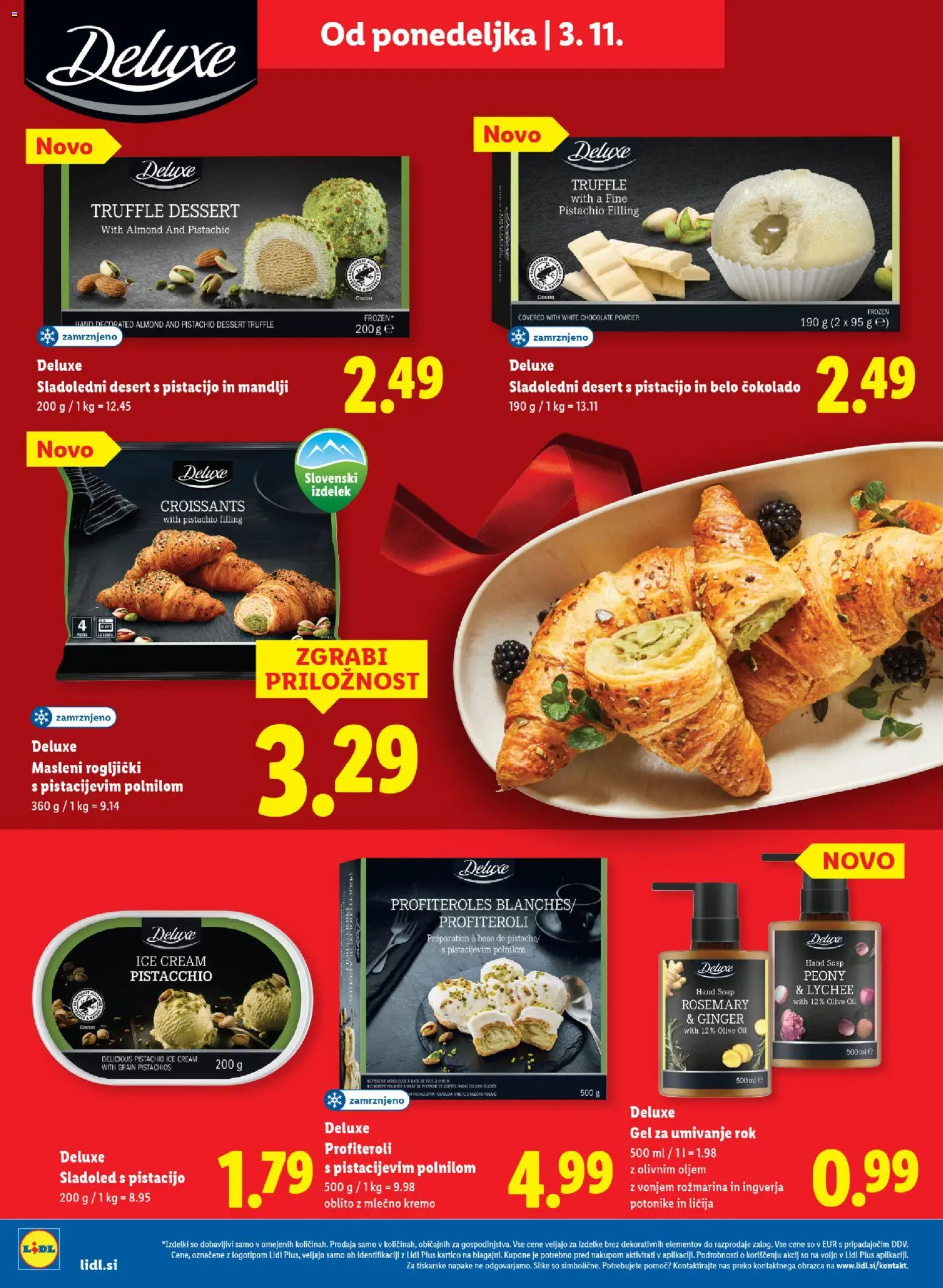 Novi Lidl katalog ponudbe – veljaven od 29.10.2025 | Stran: 58 | Izdelki: Mandlji, Rogljički, Olive, Sladoled