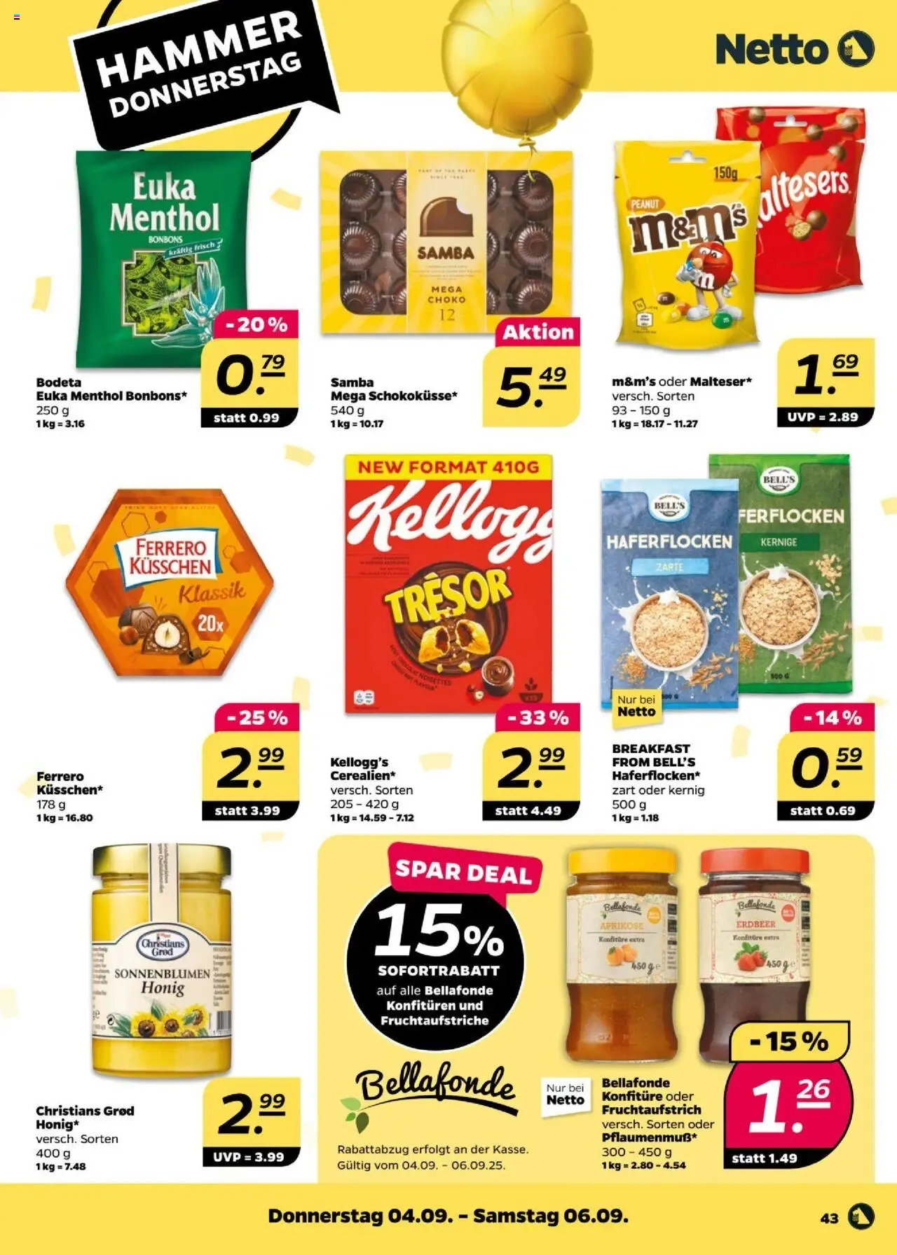 Netto Prospekt 	 - gültig ab dem 01.09.2025 | Seite: 43 | Produkte: Kellogg's, M&M's