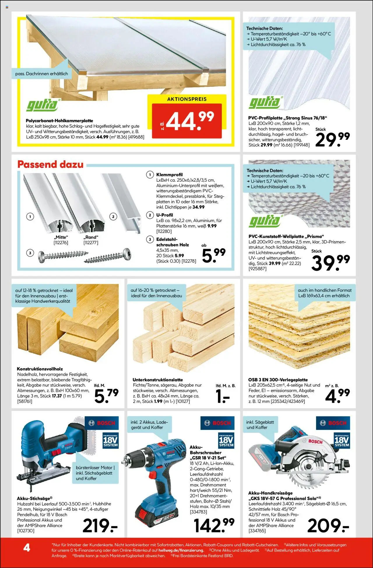 Hellweg Prospekt 	 - gültig ab dem 18.08.2025 | Seite: 4 | Produkte: Bosch, Koffer