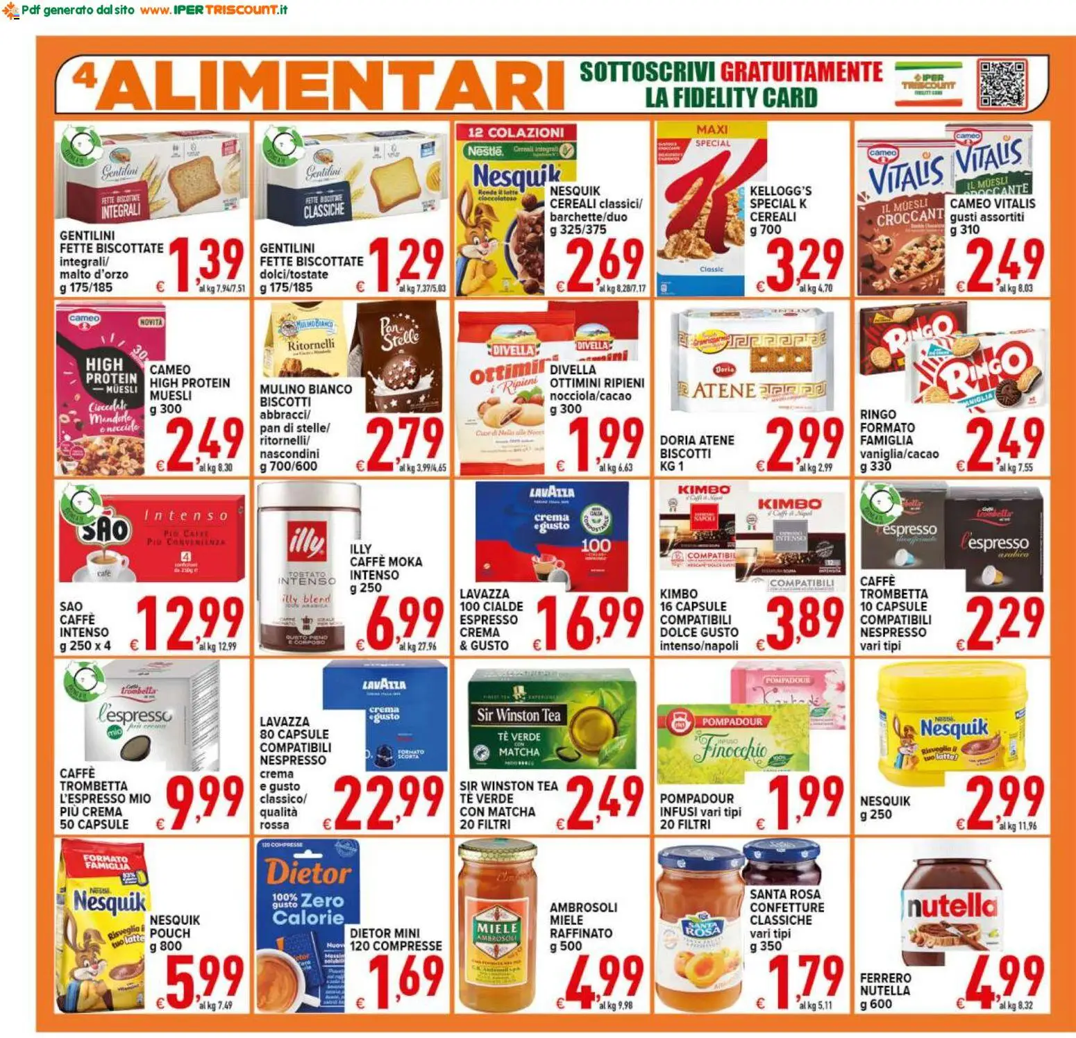 Volantino Ipertriscount del 25.02.2026 | Pagina: 4 | Prodotti: Biscotti, Latte, Lavazza, Miele