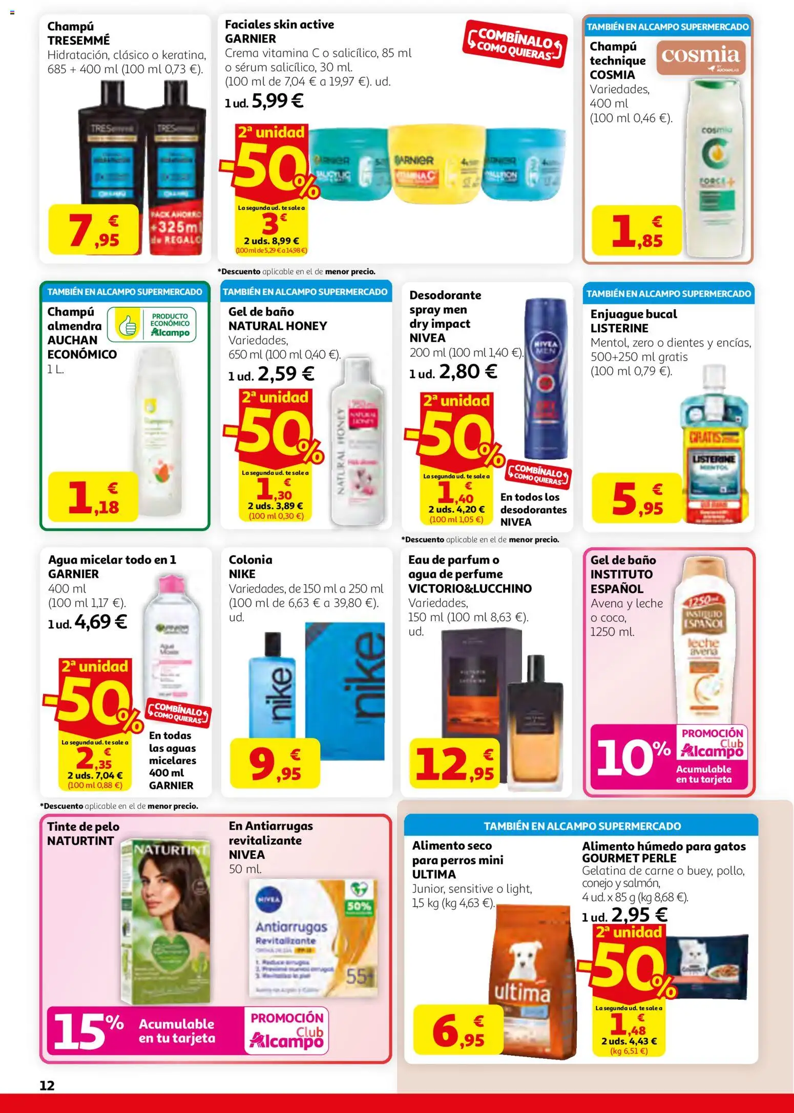 Alcampo  HPU Actívate en Primavera │ válido desde el 12.03.2026 | Página: 12 | Productos: Perfume, Champú, Desodorante, Crema