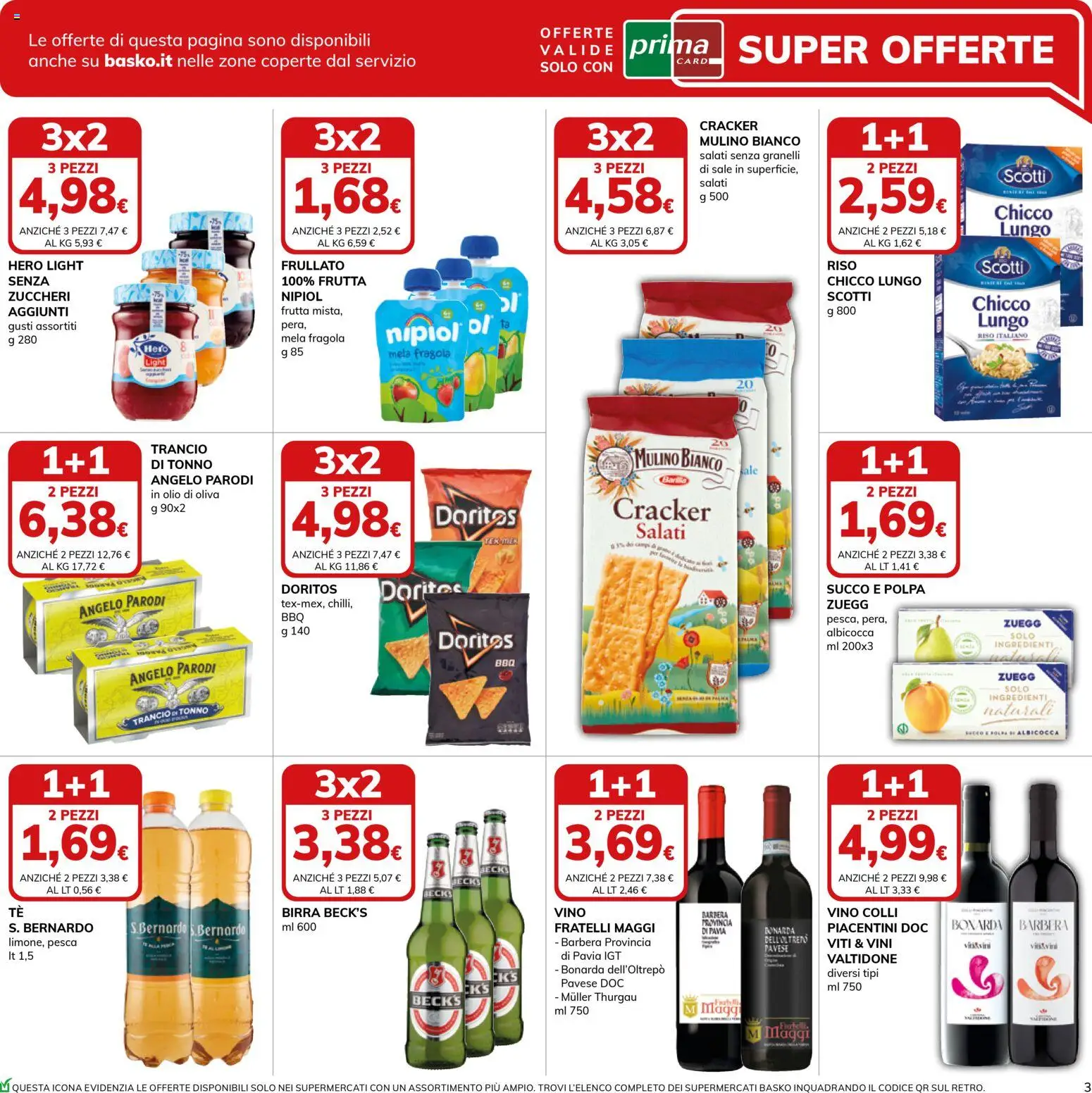 Volantino Basko del 28.10.2025 | Pagina: 3 | Prodotti: Vino, Pesca, Tonno, Olio di Oliva