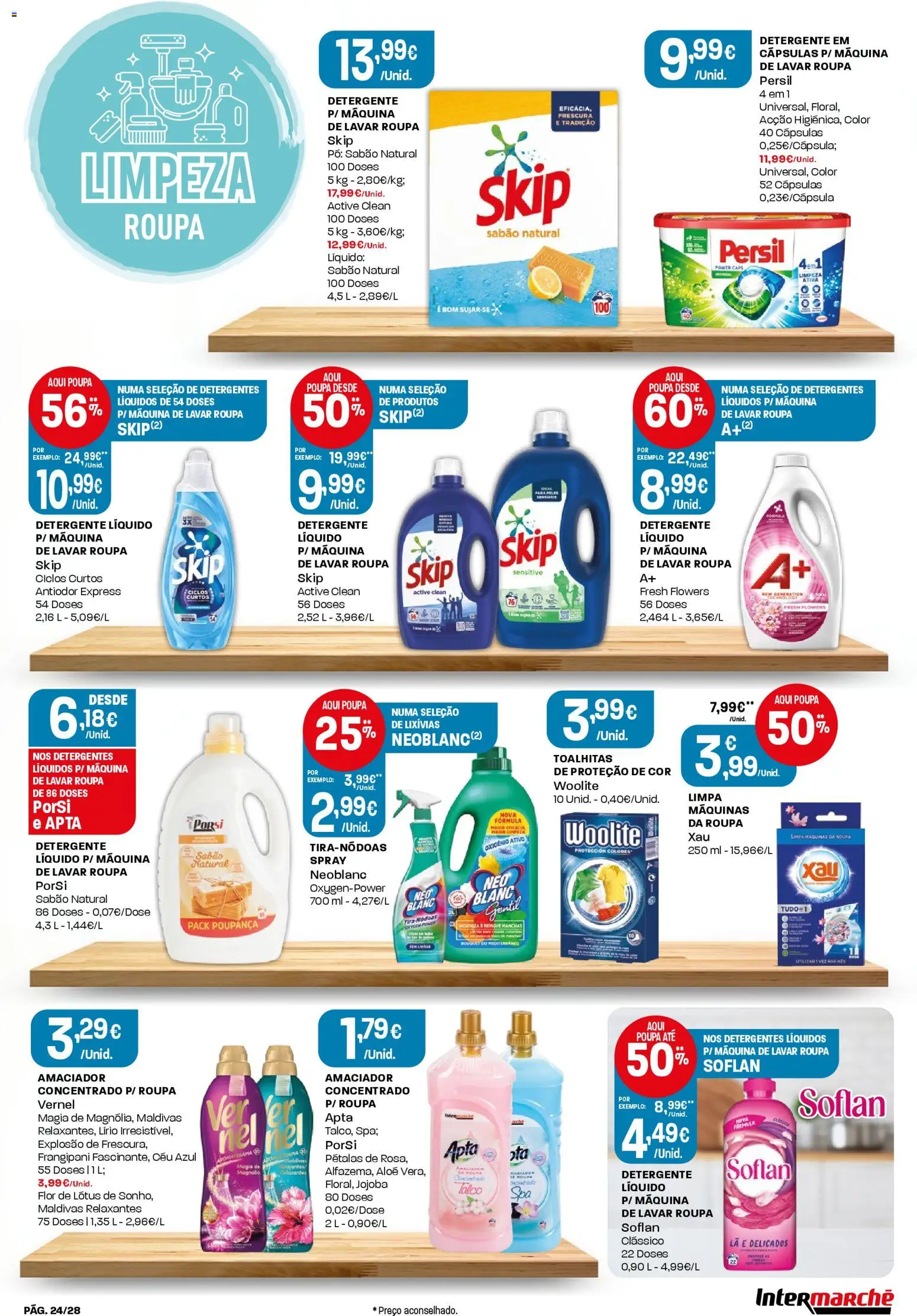 Intermarché Folheto Contact │ válido de 29.01.2026 | Página: 24 | Produtos: Máquina de lavar, Pó, Detergente, Persil