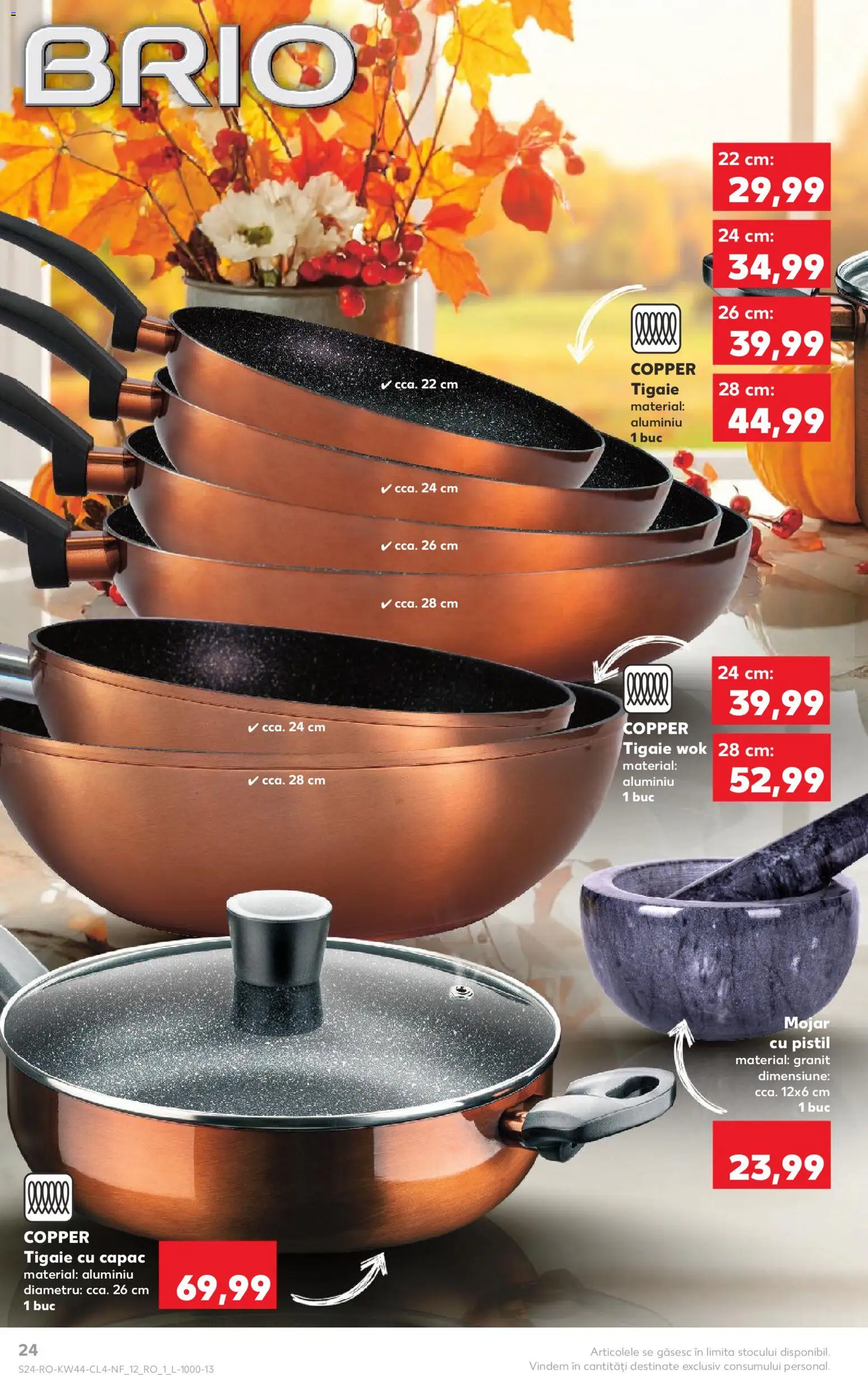 Noul catalog Kaufland – valabil de la 29.10.2025 | Pagină: 24 | Produse: Tigaie, Mortar