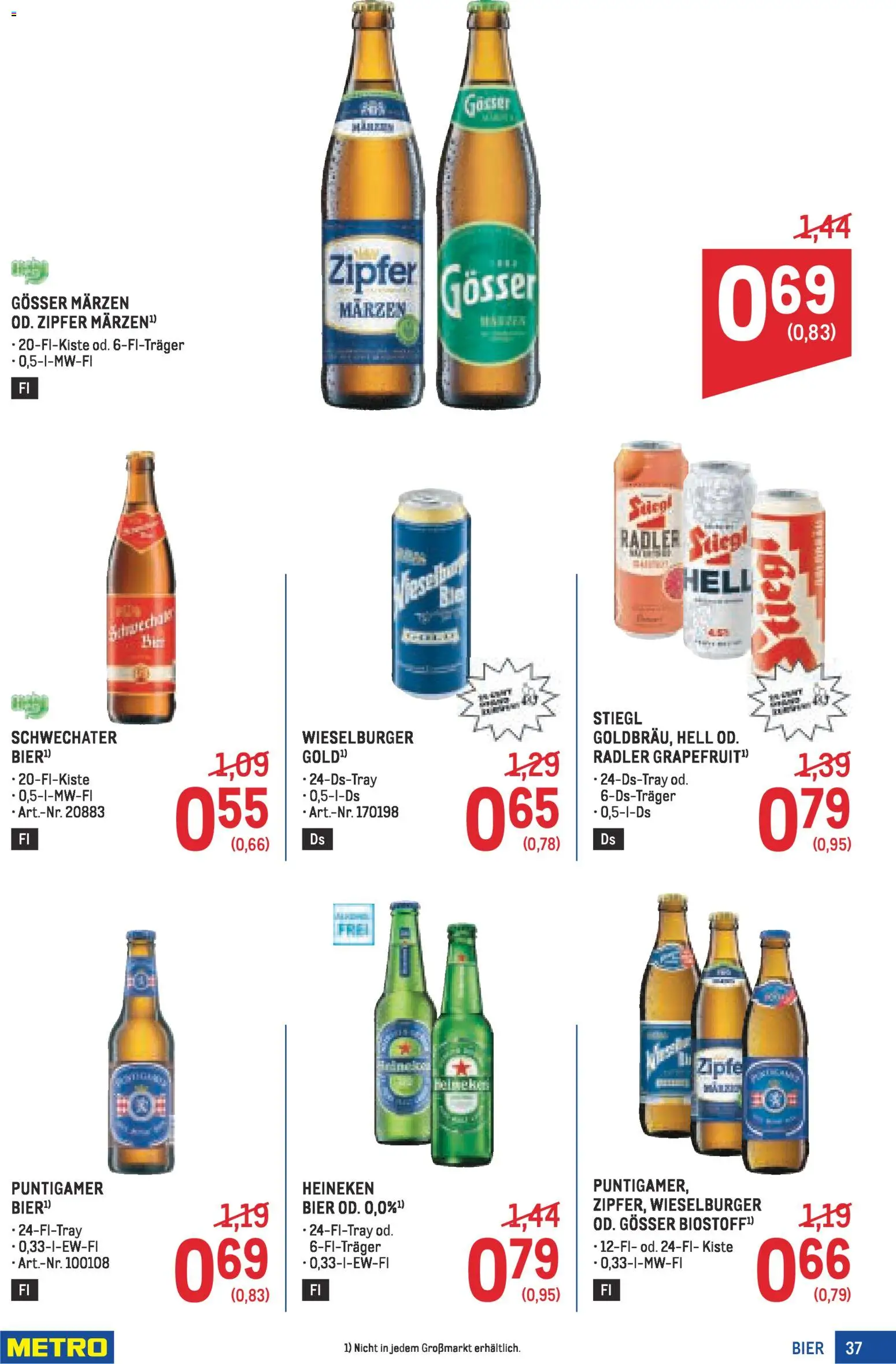Metro Profi gültig ab 22.01.2026 | Seite: 37 | Produkte: Bier