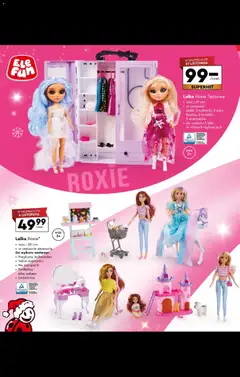 Pogląd oferty "Lalka Roxie Tęczowa, wys.: 27 cm, w zestawie: szafa, 3 sukienki, 2 pary butów, 2 torebki, 5 wieszaków, do wyboru 3 lalki w różnych stylizacjach" - ważna od 27.10.2025 | Strona: 22 | Produkty: Lalka, Jednorożec