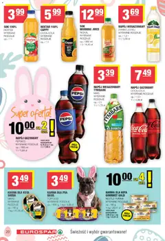 Pogląd oferty "Spar gazetka - Eurospar" - ważna od 23.03.2026 | Strona: 20 | Produkty: Pepsi, Karma dla kota, Karma dla psa, Sok