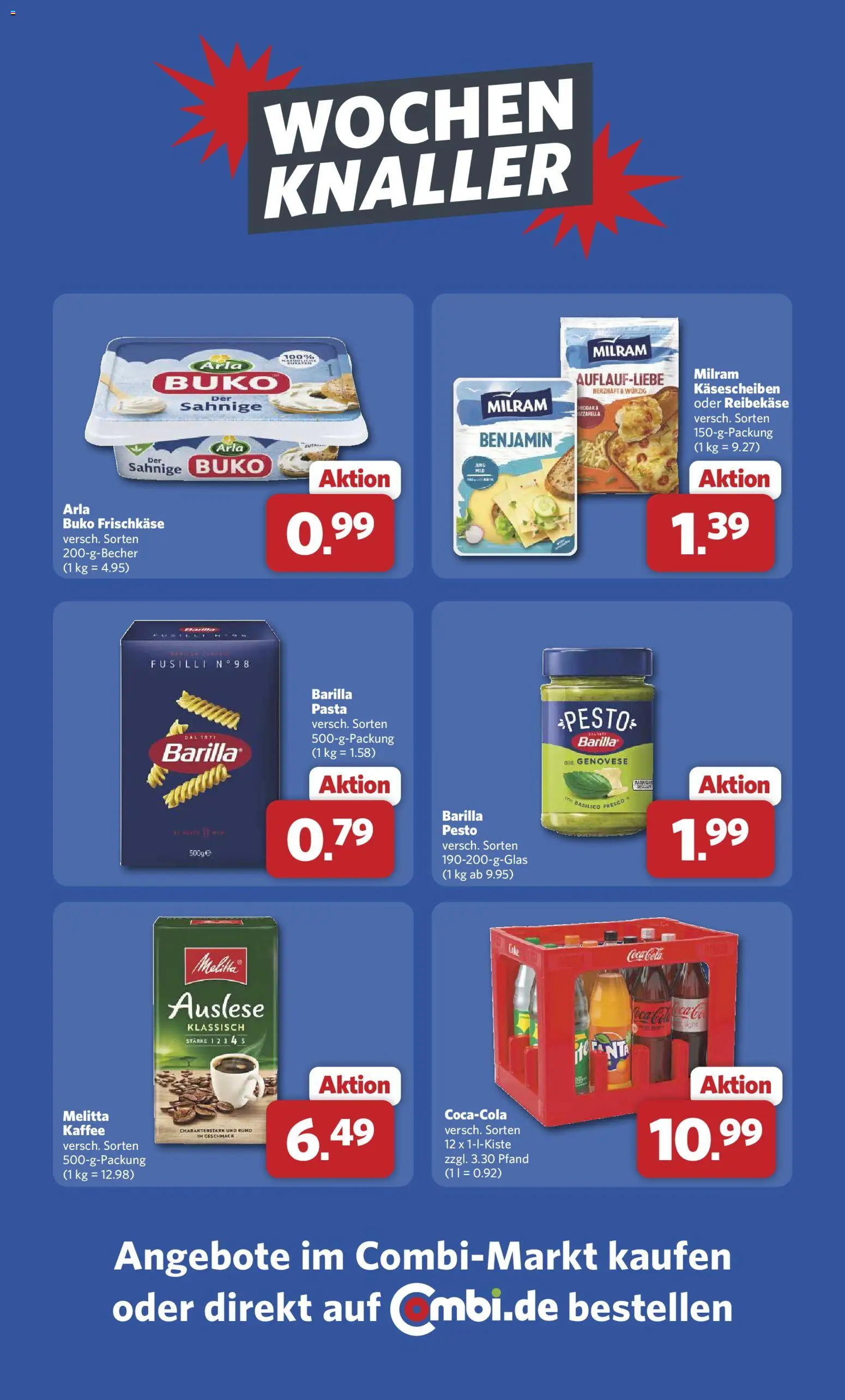 Combi Prospekt 	 – gültig ab 30.03.2026 | Seite: 32 | Produkte: Cola, Barilla, Milram, Arla buko
