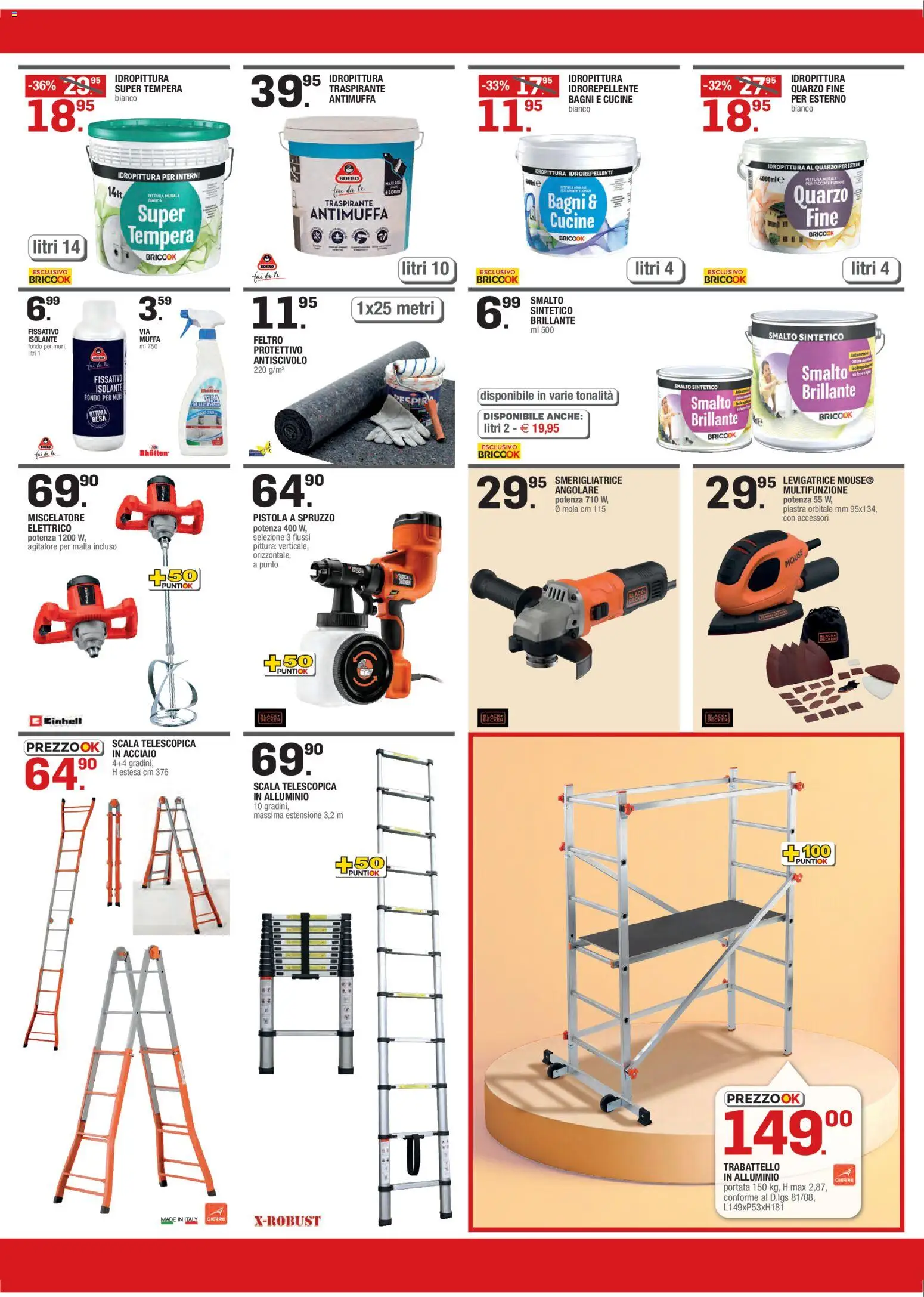 Volantino Brico OK del 05.03.2026 | Pagina: 7 | Prodotti: Pittura, Miscelatore, Alluminio, Smerigliatrice