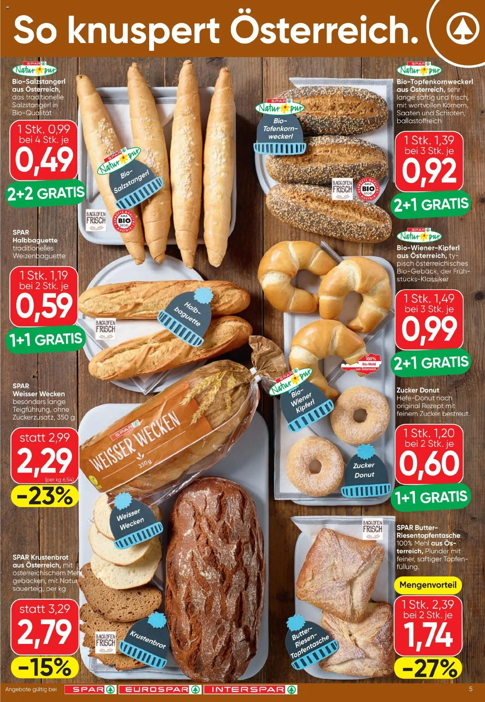 Spar Flugblatt gültig ab 22.01.2026 | Seite: 5 | Produkte: Zucker, Jääkaappipakastin, Butter