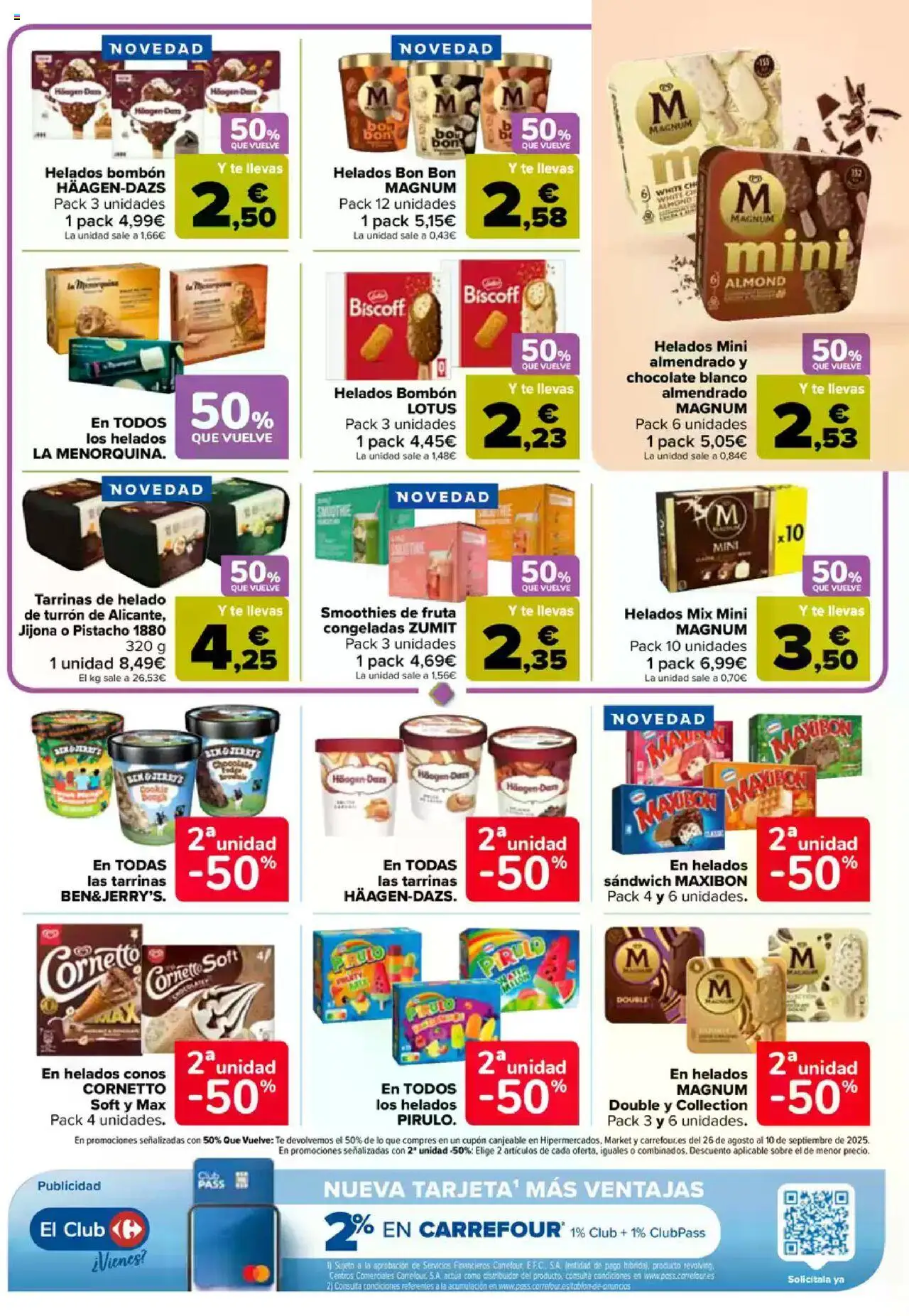 Carrefour folleto │ válido desde el 08.08.2025 | Página: 21 | Productos: Chocolate, Té, Helado