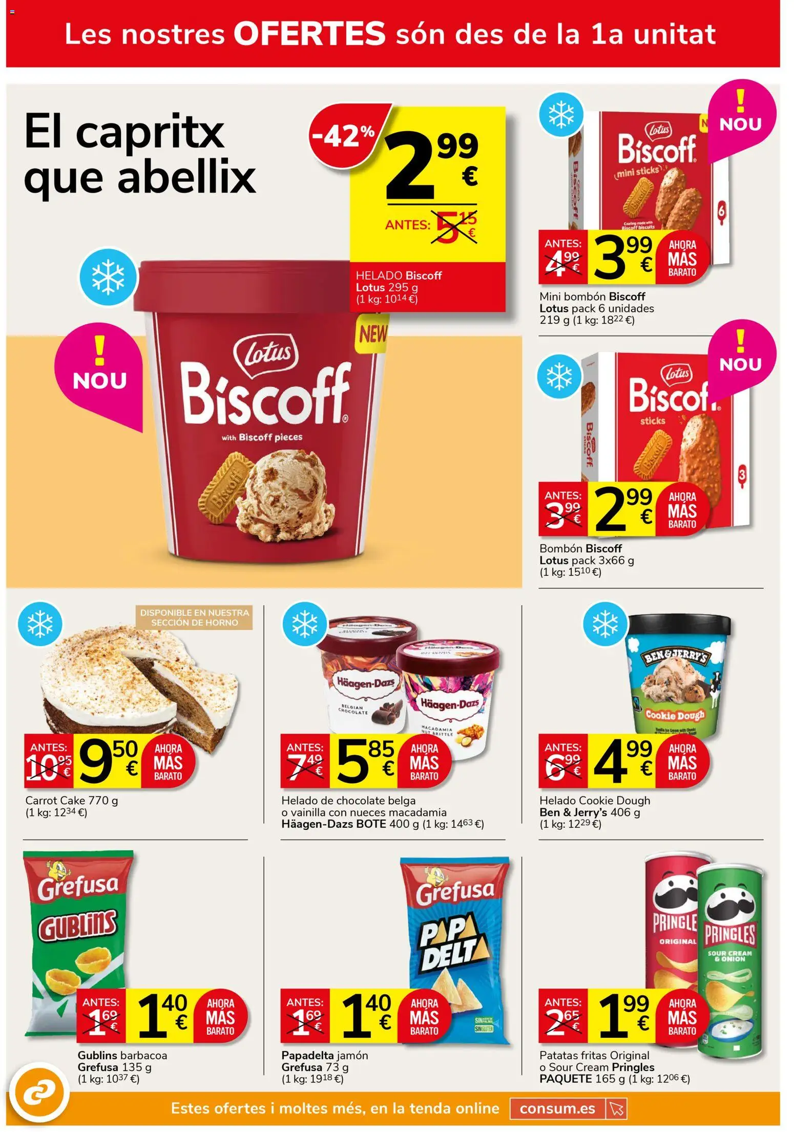 Consum folleto │ válido desde el 26.03.2026 | Página: 10 | Productos: Chocolate, Jamón, Helado, Horno