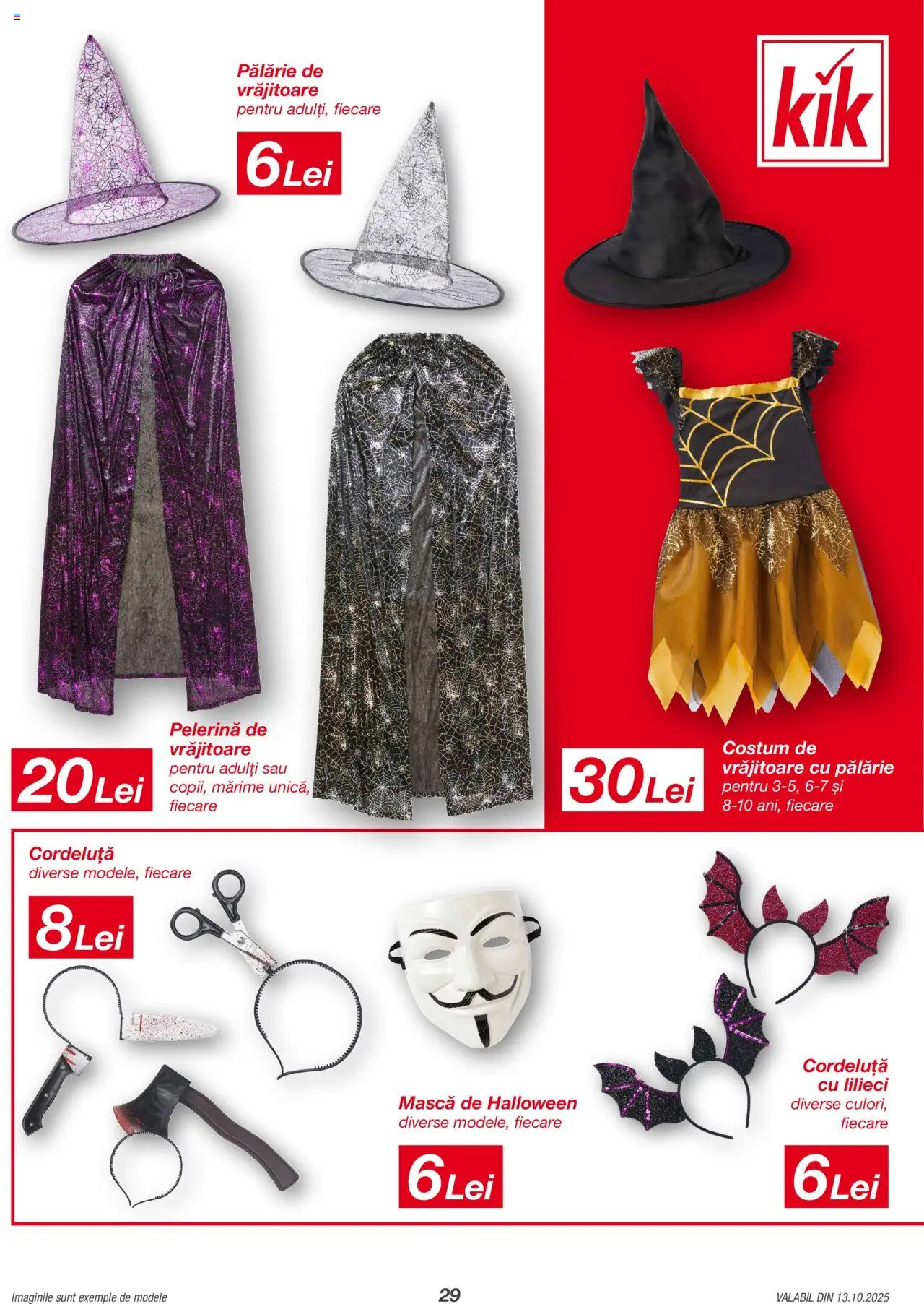 Noul catalog Kik – valabil de la 13.10.2025 | Pagină: 29 | Produse: Pălărie, Costum