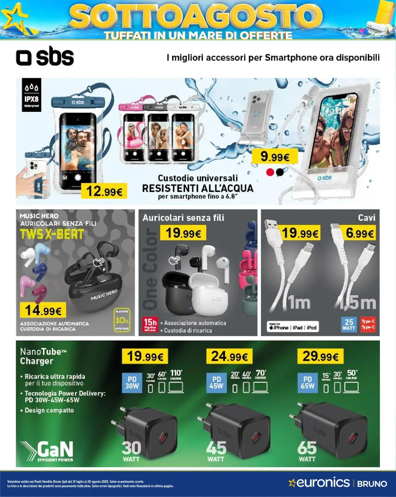 Volantino Euronics del 31.07.2025 | Pagina: 40 | Prodotti: Auricolari, Iphone, Smartphone, Ipad