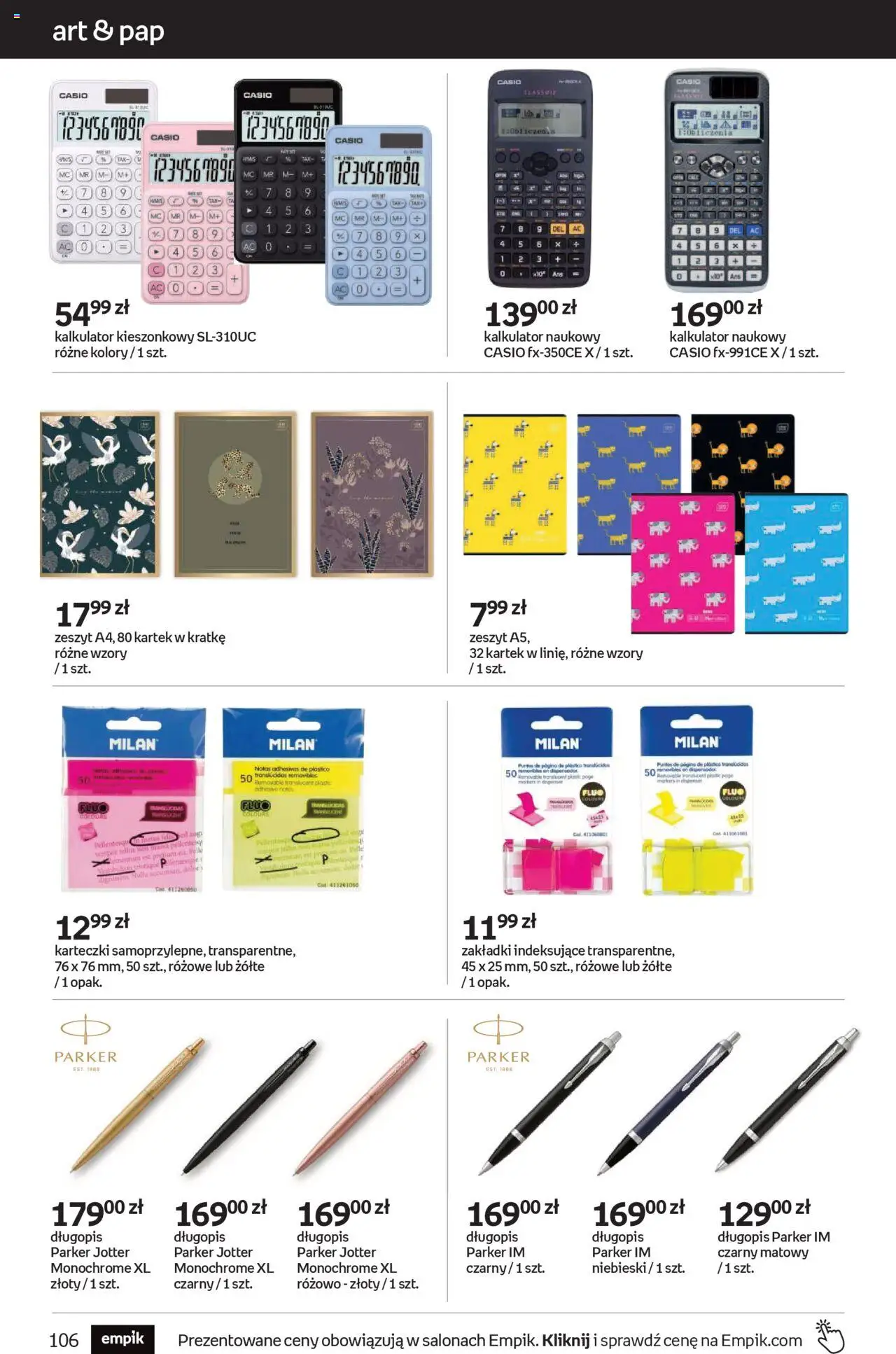 Empik promocje od 15.10.2025 | Strona: 106 | Produkty: Kalkulator, Zeszyt