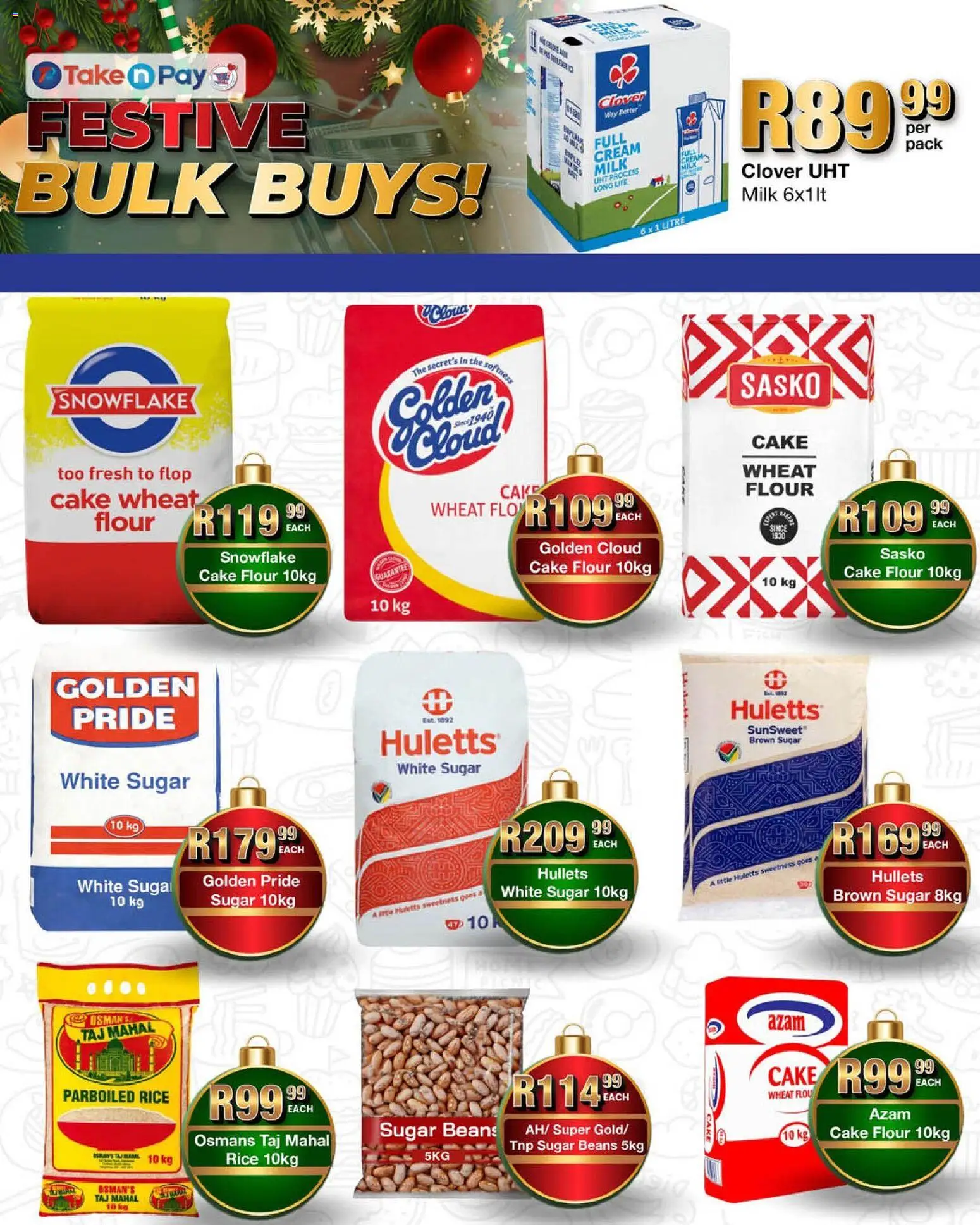 New Take n Pay catalogue – valid from 08.12.2025 | Page: 18 | Products: Cake, Flour, Beans, Cream