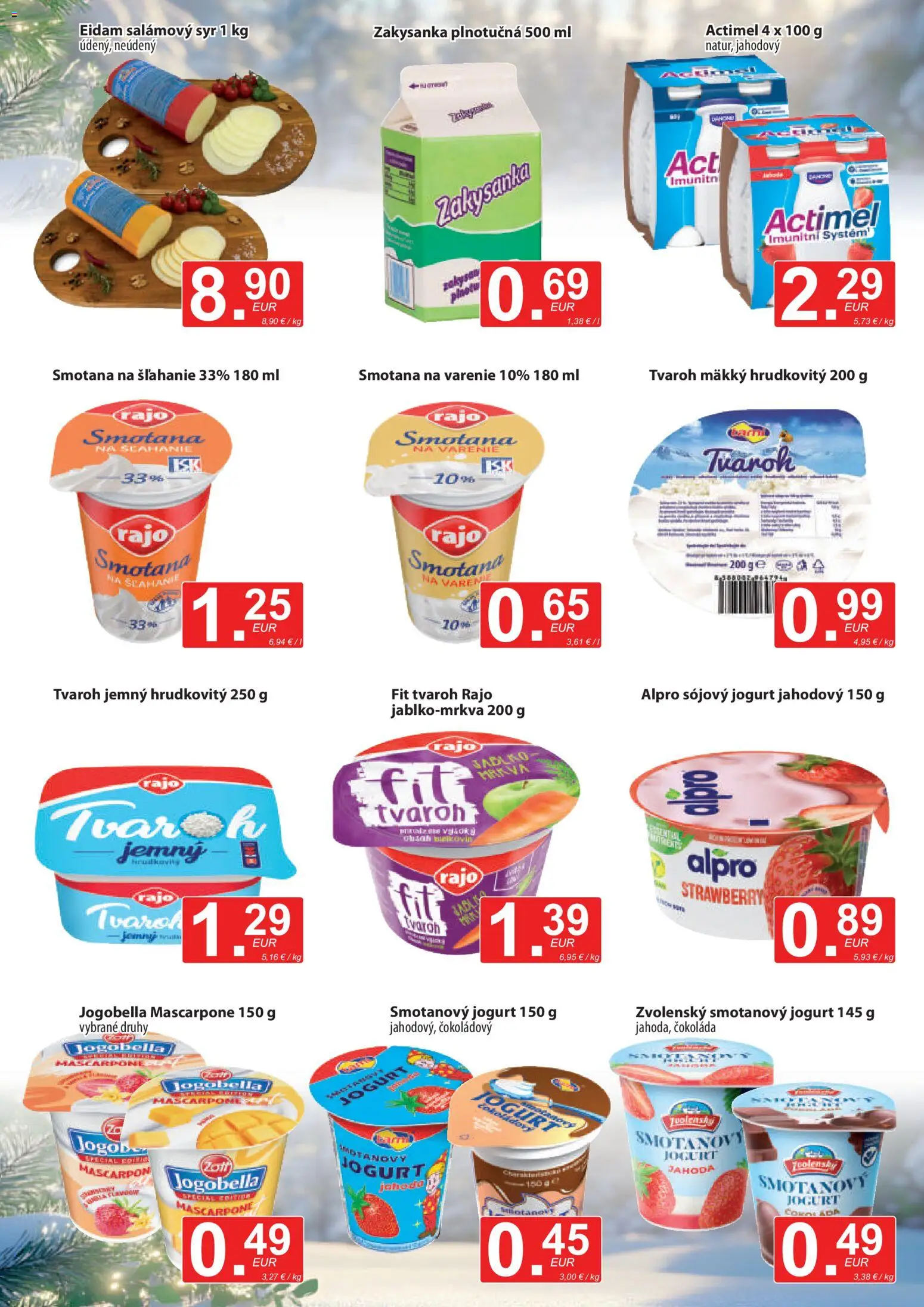 Nové CBA Verex akcie – leták je platný od 22.01.2026 | Strana: 5 | Produkty: Eidam, Čokoláda, Tvaroh, Actimel