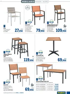Vista previa Makro - Especial Terrazas válido desde el 09.03.2026 | Página: 7 | Productos: Taburete, Mesa, Silla