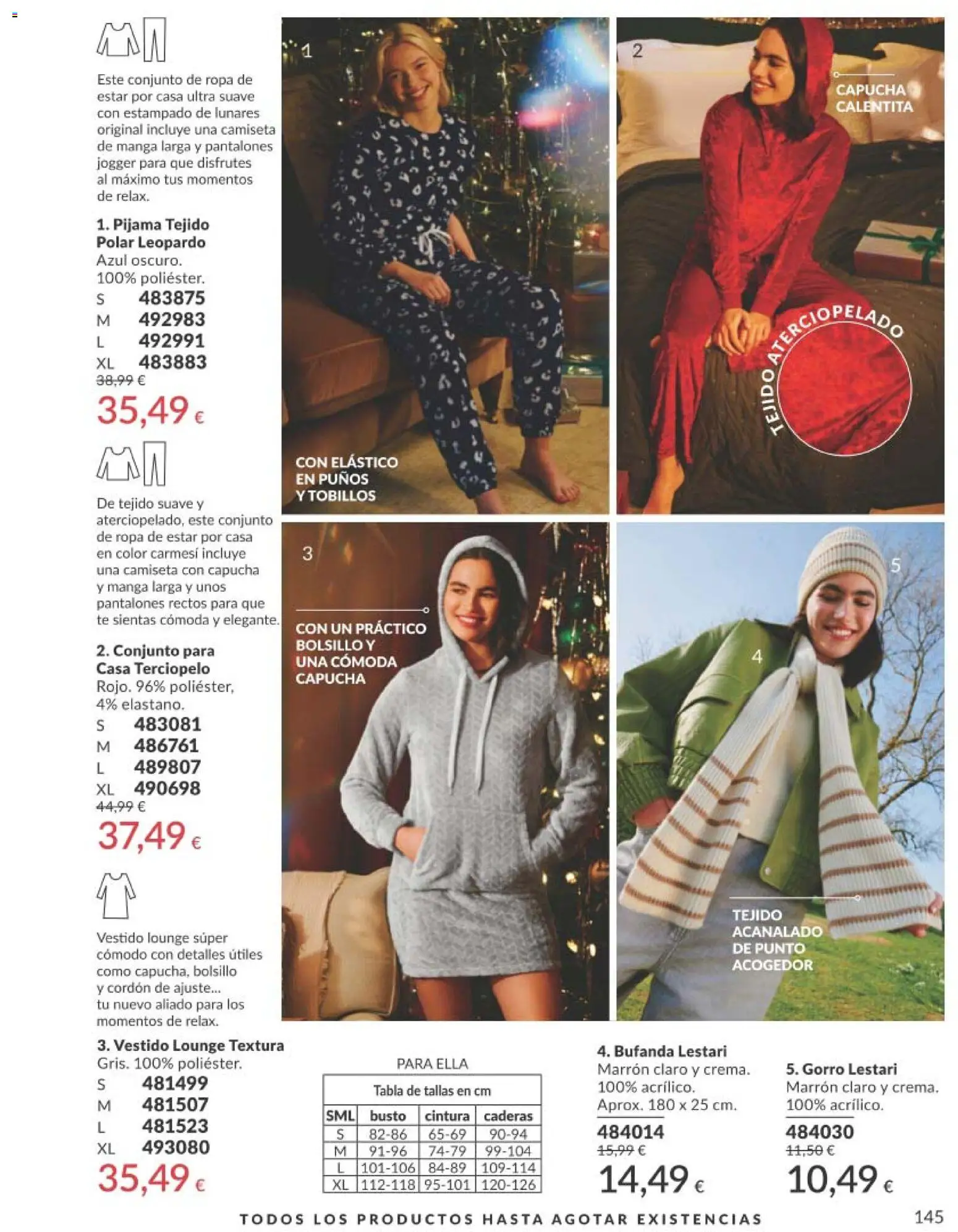 Catálogo AVON campaña 1 │ válido desde el 01.01.2026 | Página: 145 | Productos: Pantalones, Pijama, Bufanda, Ropa